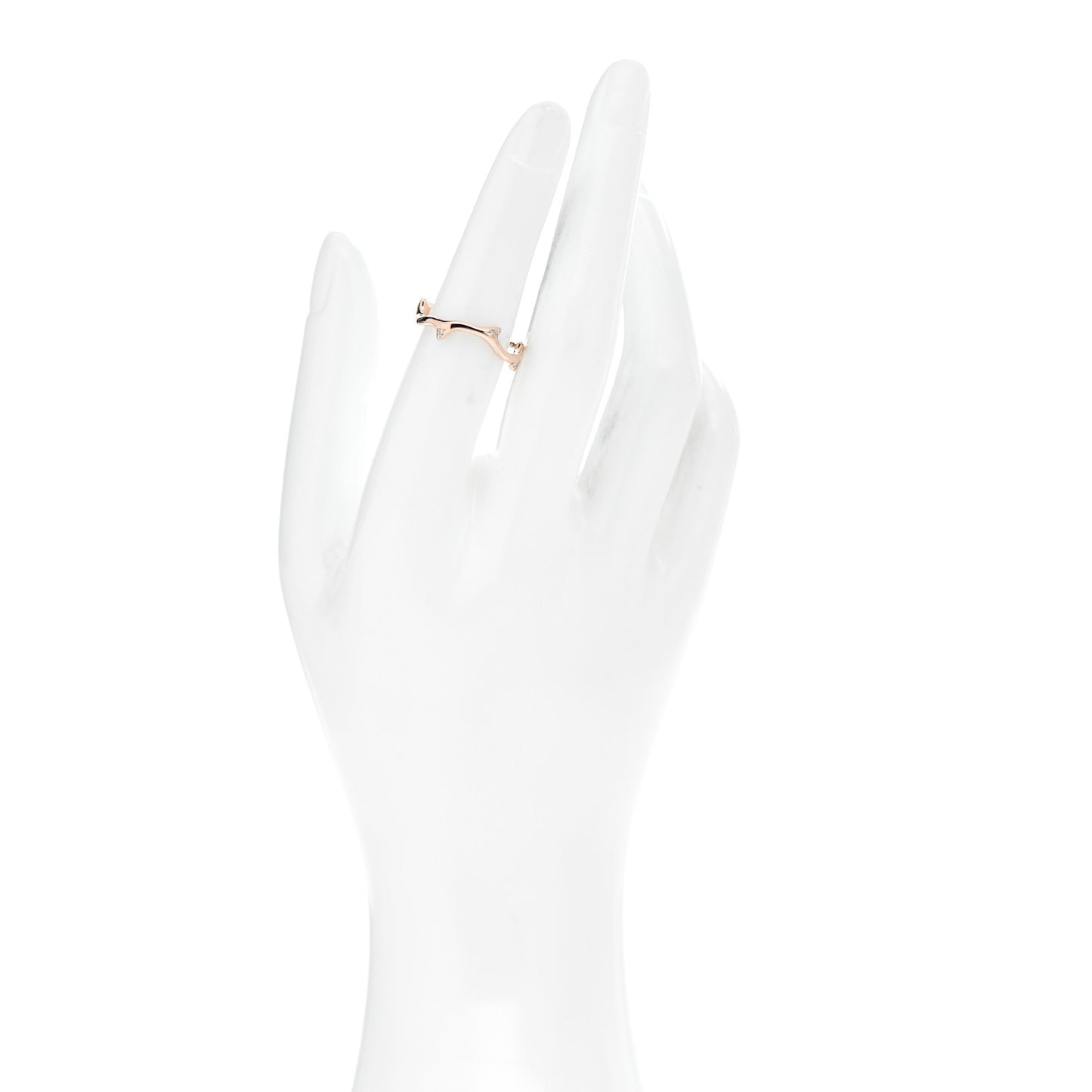 18K Rose Gold Diamond Bois de Rose Ring 52 6