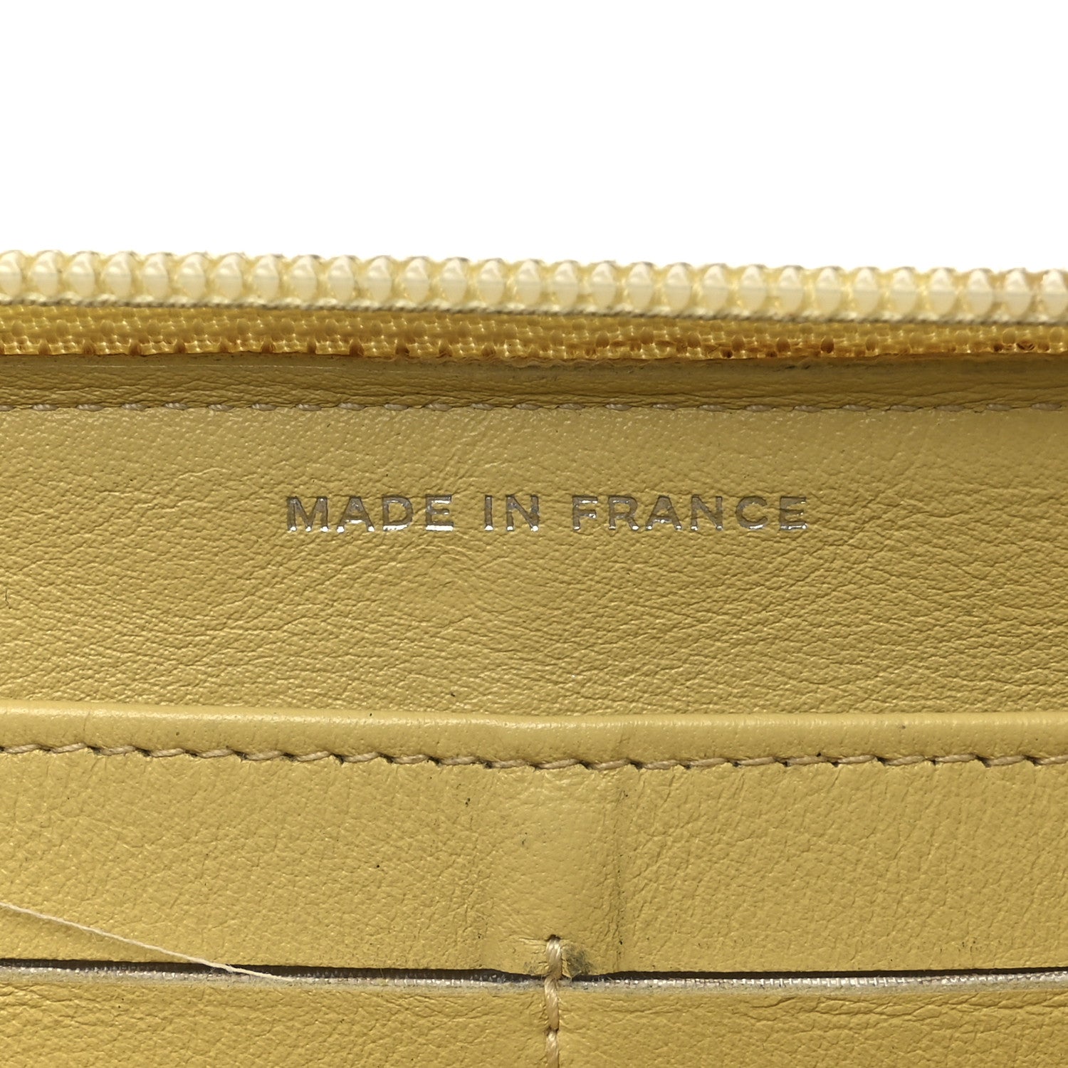 Chanel Patent Large Gusset CC Zip Wallet Yellow 7 of 13