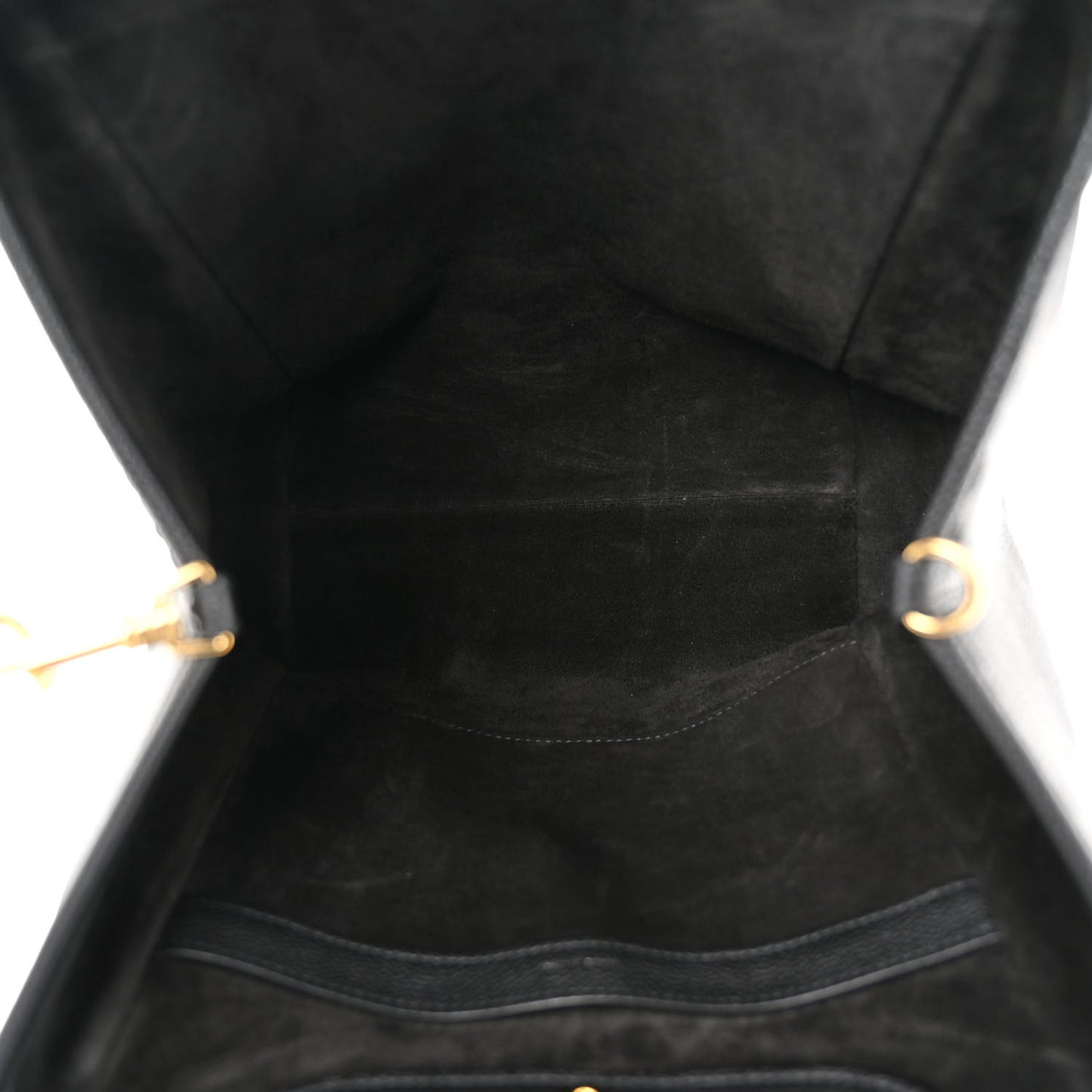 Grained Calfskin Small Folded Cabas Black