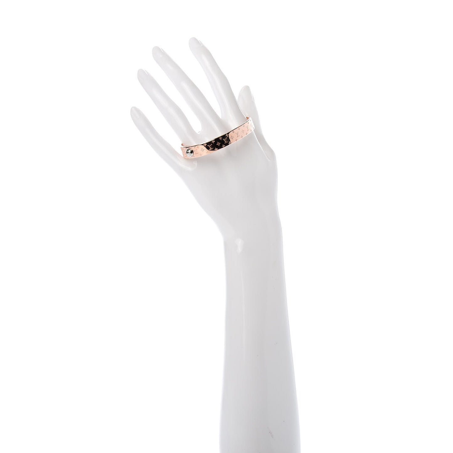 Brass Monogram Nanogram Cuff S Pink Gold