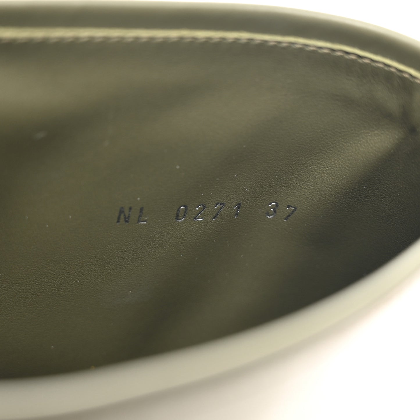 Rubber Calfskin Territory Flat Boots 37 Khaki