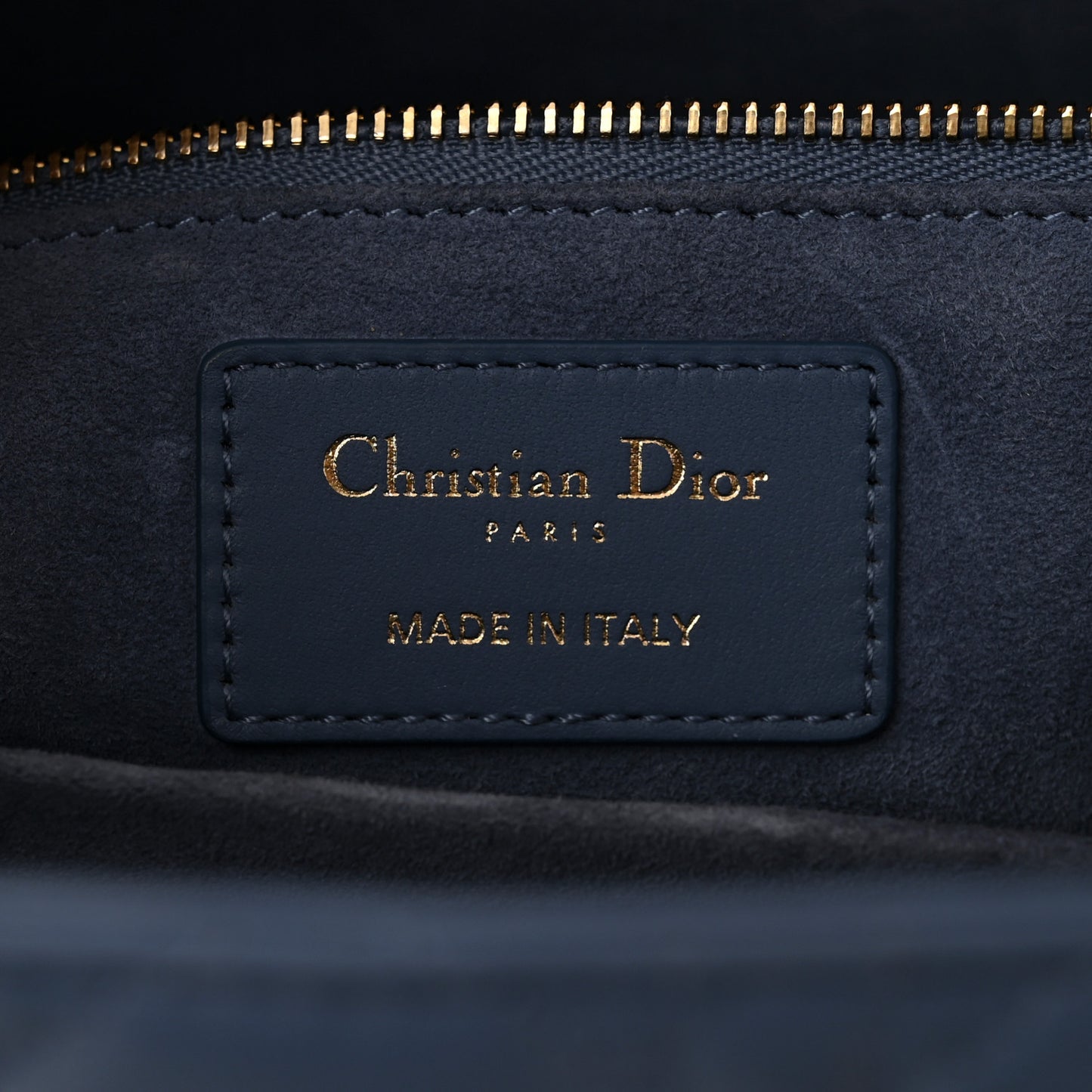 Lambskin Cannage Large Lady Denim