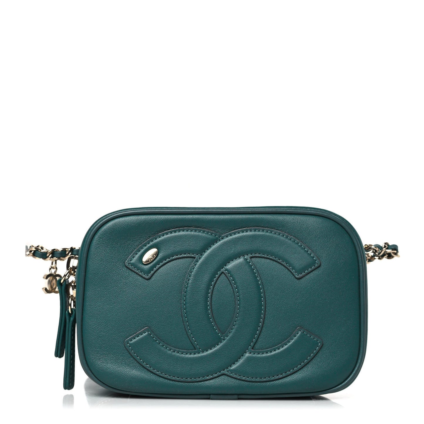 Lambskin CC Mania Waist Belt Bag Green