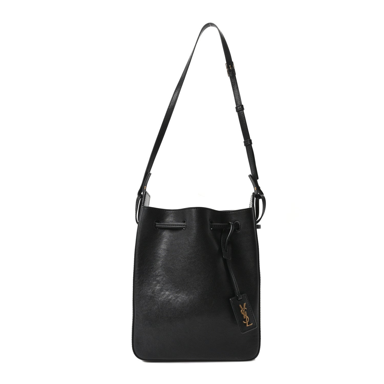 Saint Laurent Calfskin Small Bucket Bag Black 1841425 – FASHIONPHILE