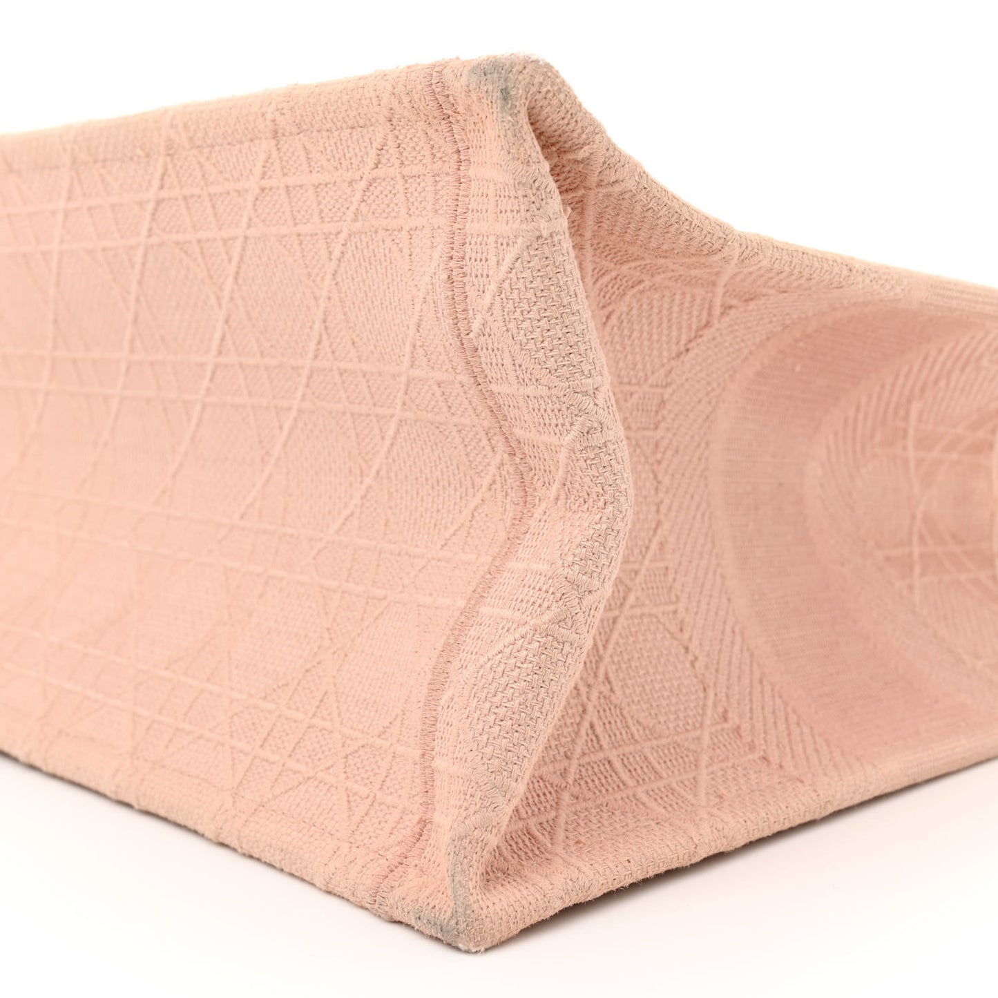 Canvas Embroidered Cannage Medium Book Tote Bois de Rose