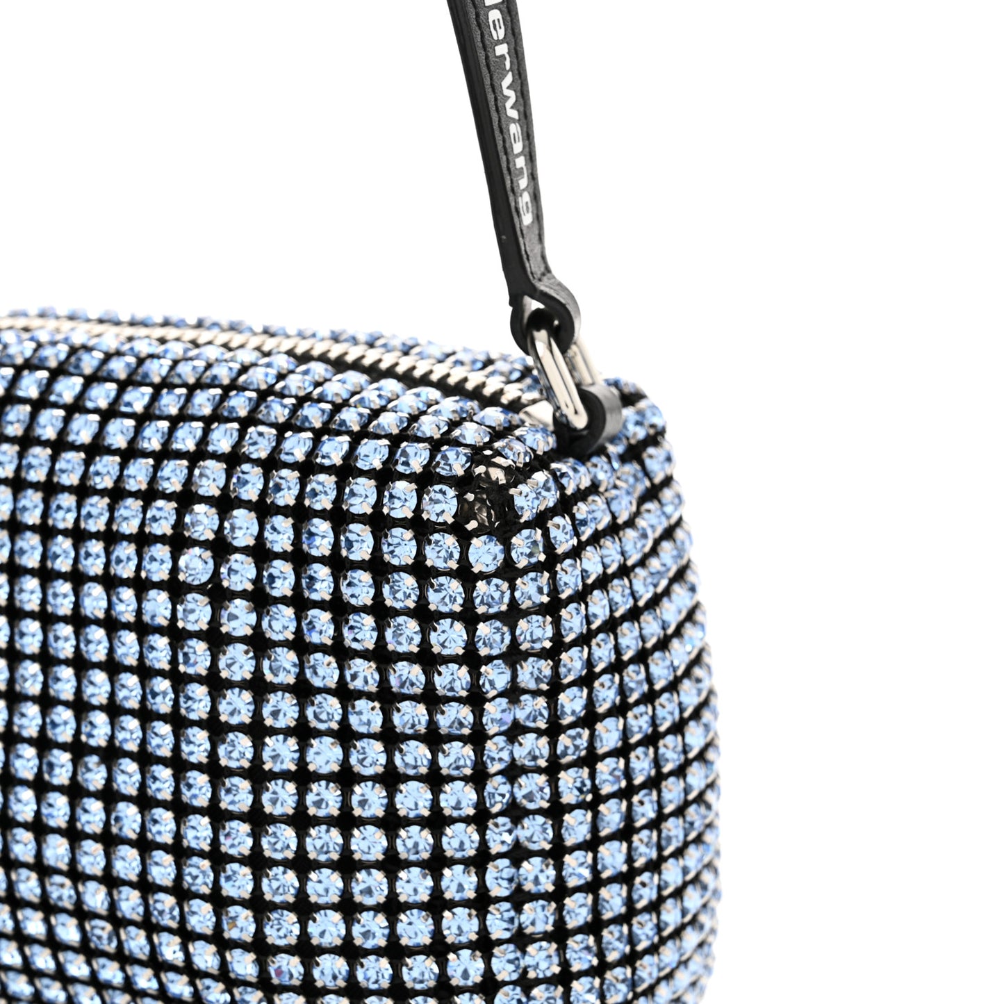 Mesh Crystal Rhinestone Mini Heiress Pouch Navy
