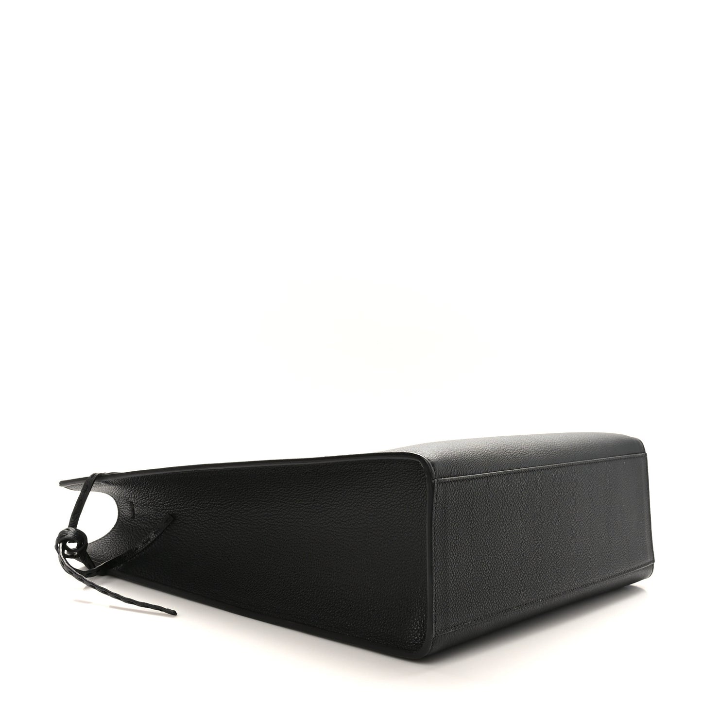 Vitello Cher Logo Embossed Medium Go To Shopper Tote Black