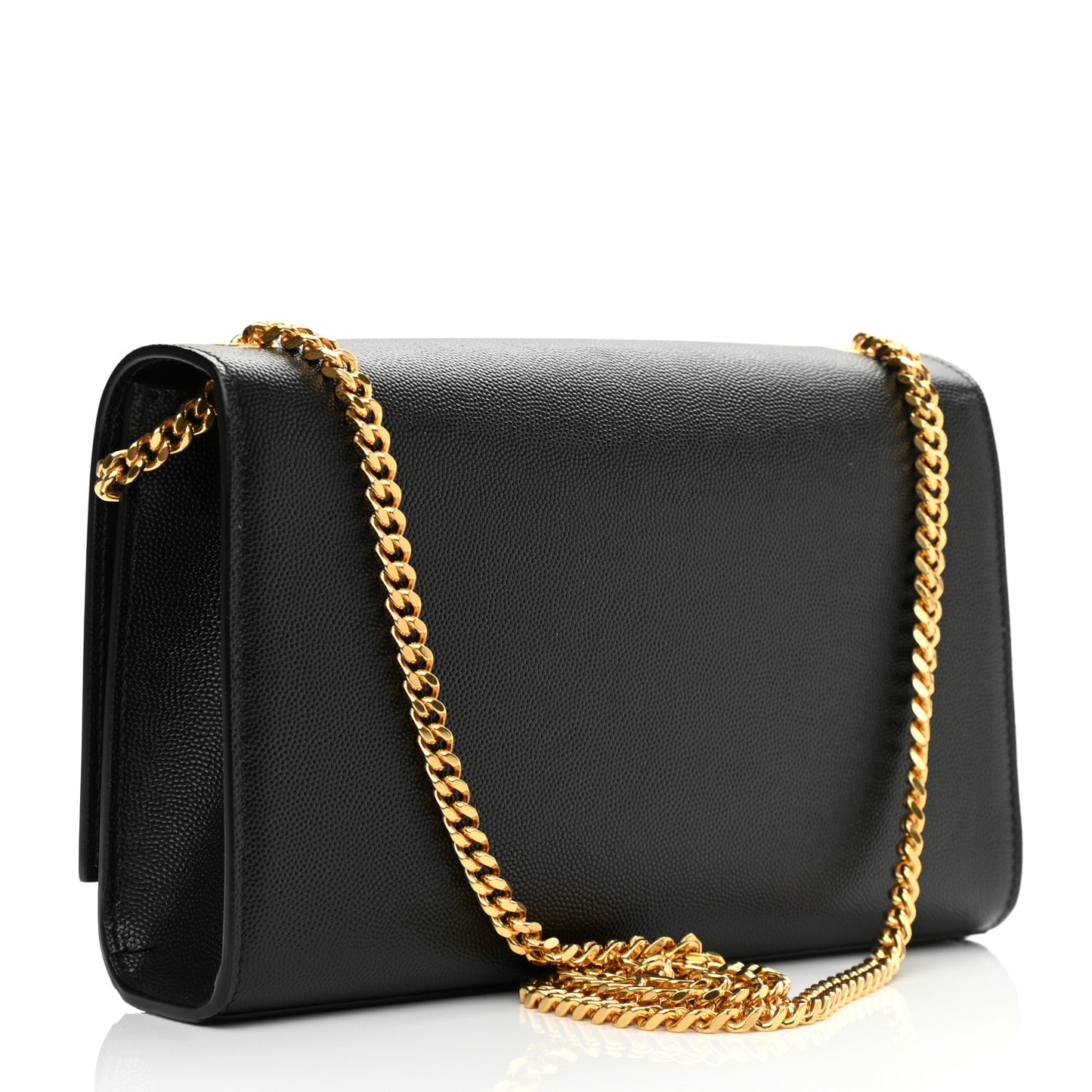 Grain De Poudre Medium Classic Monogram Kate Satchel Black