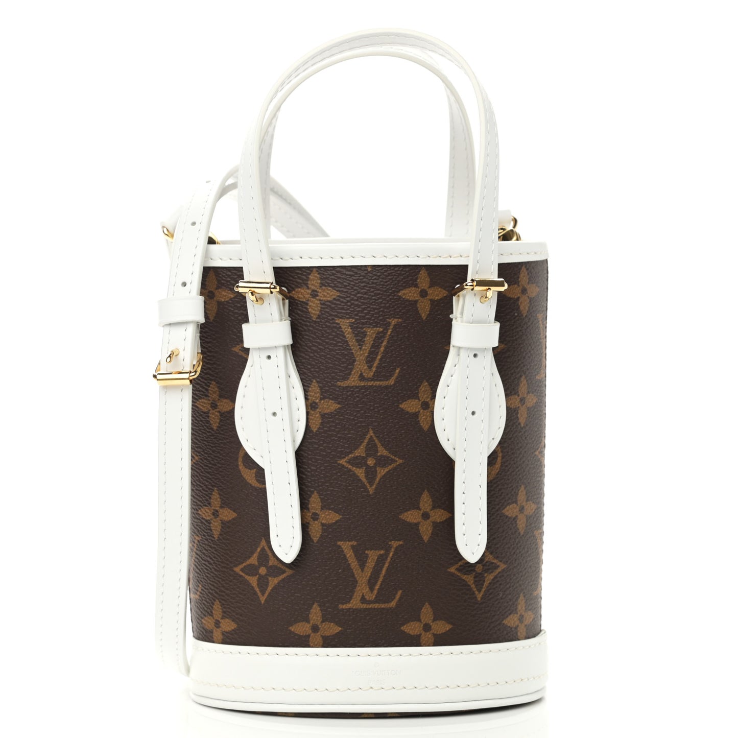 Monogram LV Match Nano Bucket Bag White