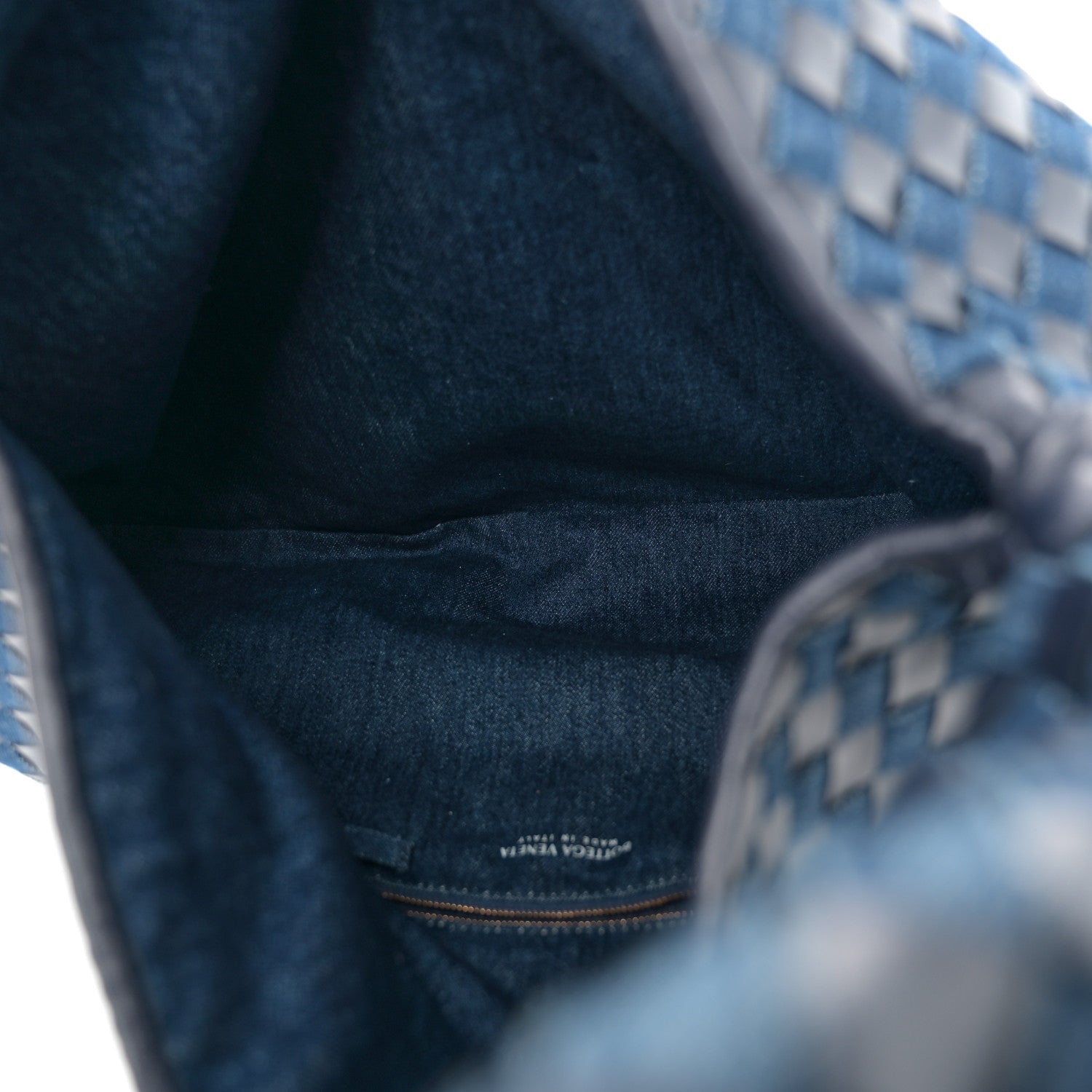 Bottega Veneta Denim Calfskin Intrecciato Large Hop Abyss Indigo 5 of 10
