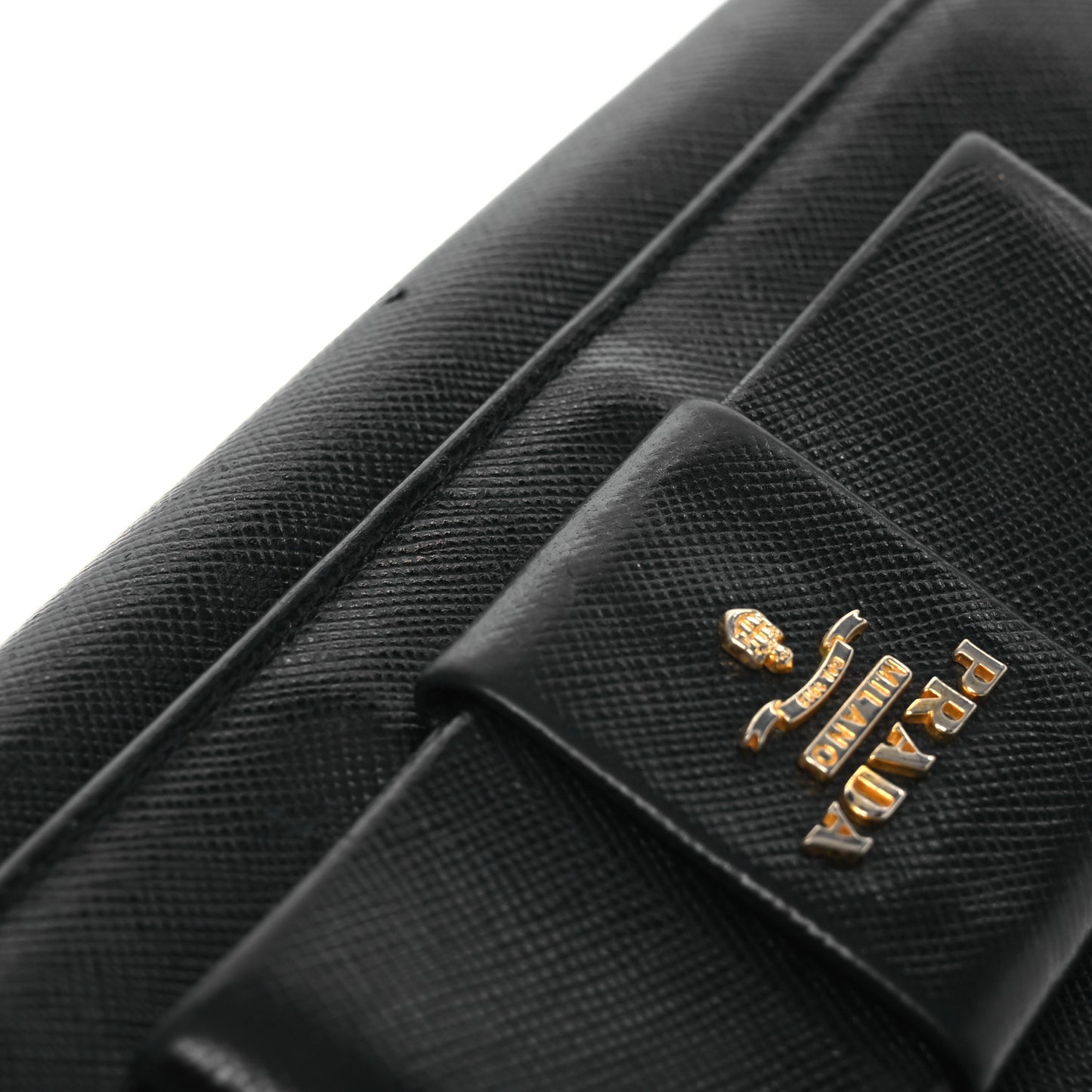 Saffiano Bow Continental Wallet Black