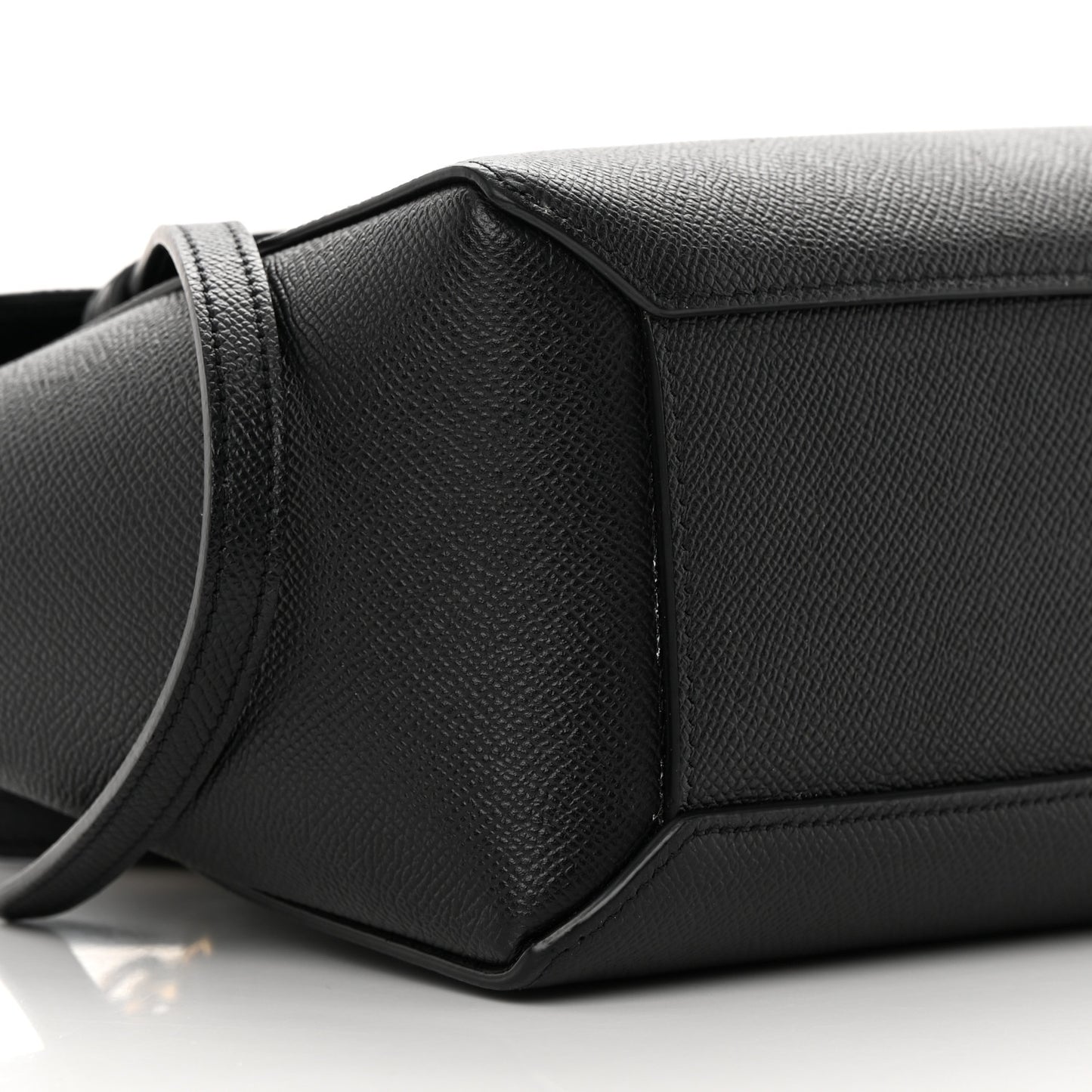 Grained Calfskin Nano Belt Bag Black