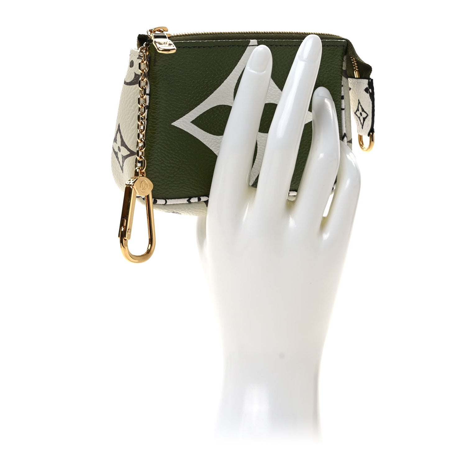 Monogram Giant Micro Pochette Accessories Kaki White