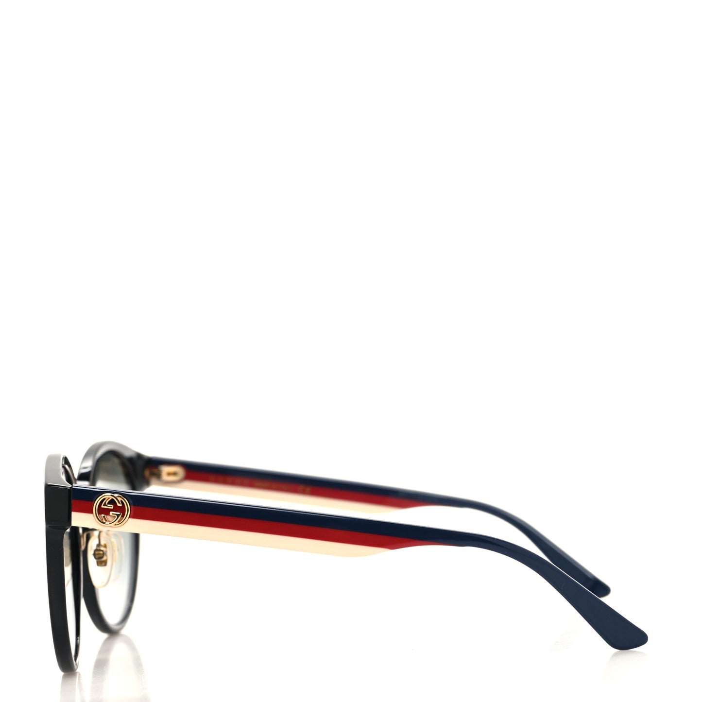 Acetate GG Web Round Eye Sunglasses GG0416SK Black