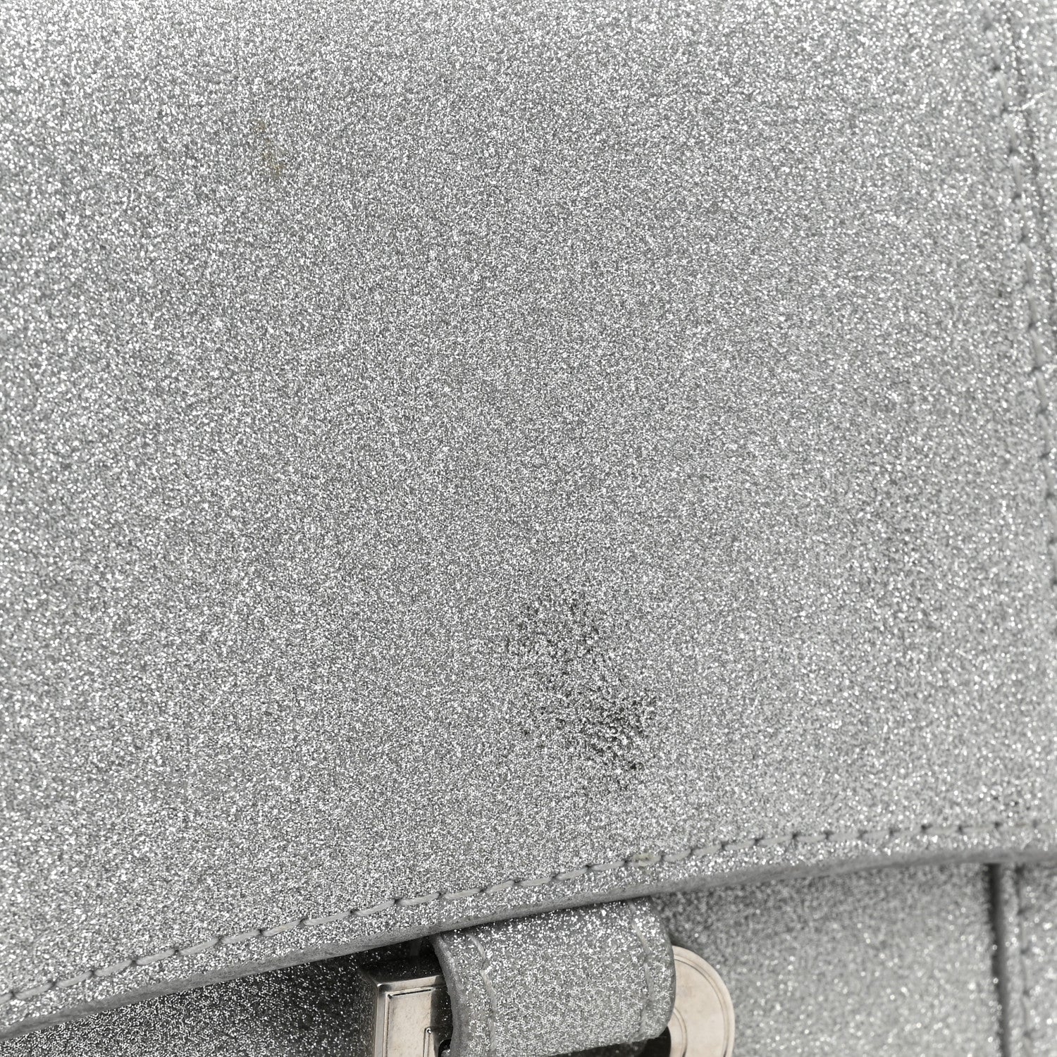 Balenciaga Sparkling Fabric XS Hourglass Wallet On Chain Silver 13 of 14