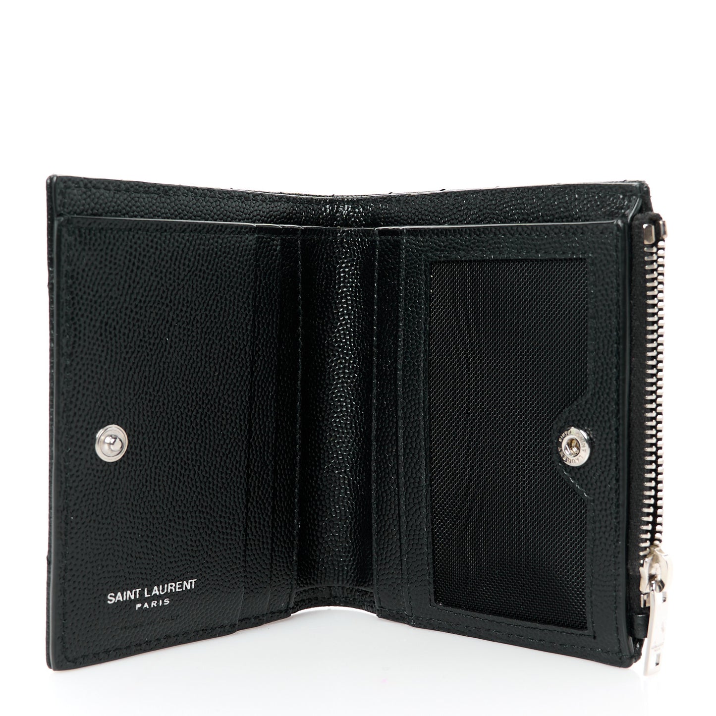 Grain De Poudre Matelasse Chevron Monogram Zipped Card Case Black