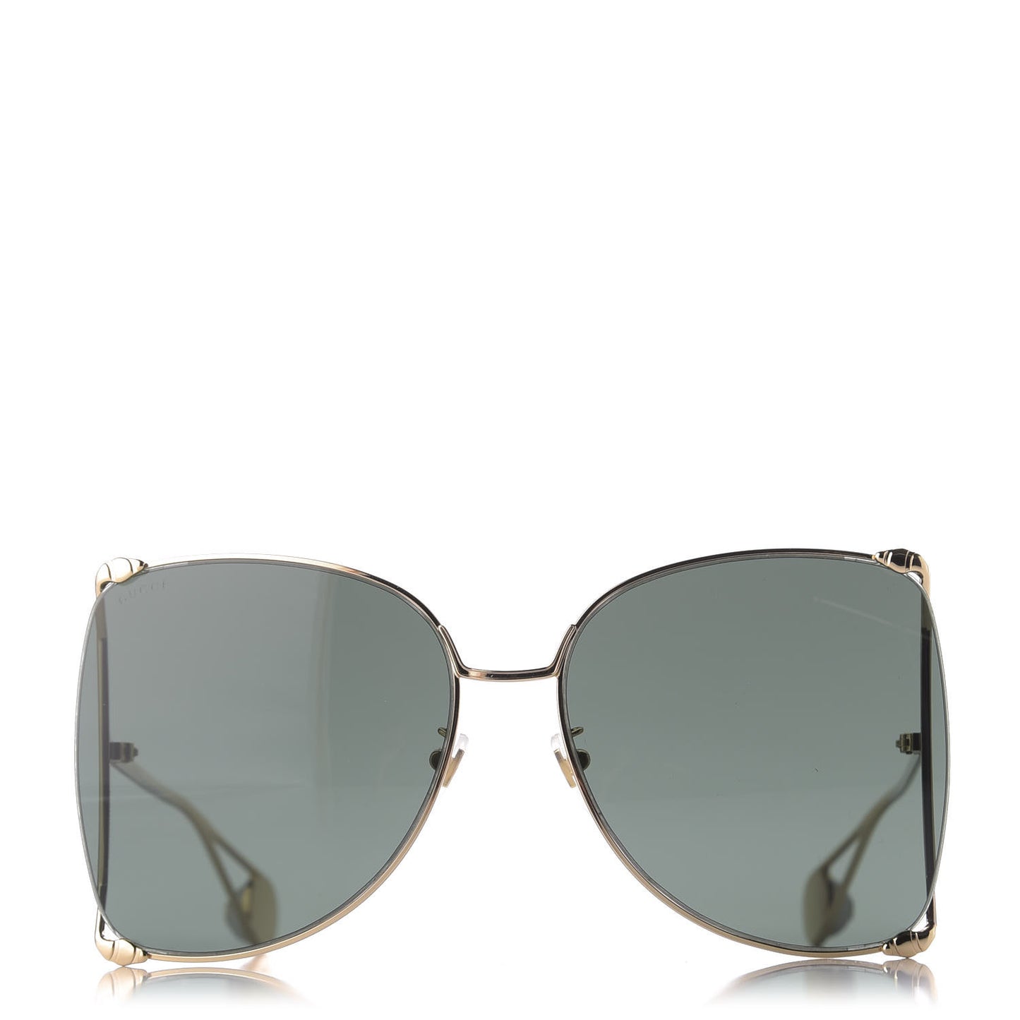 Oversized Round Sunglasses GG0252S Gold