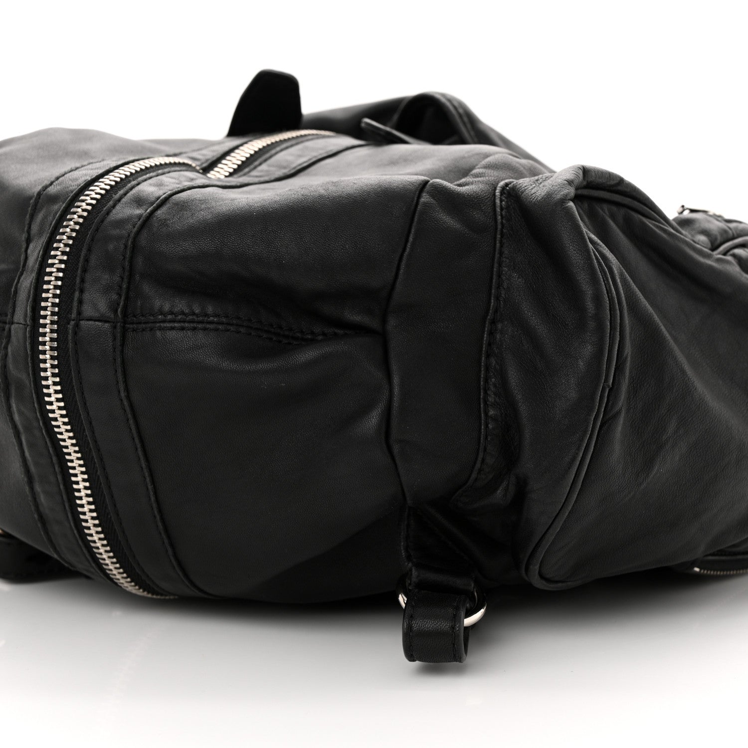 Alexander Wang Lambskin Marti Backpack Bag Washed Black Rhodium Hardware 9 of 9