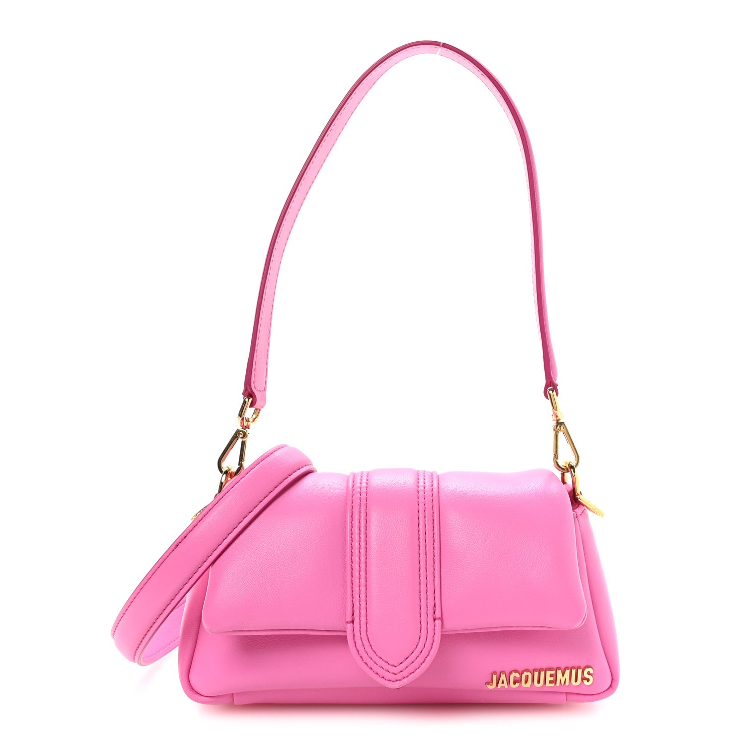 Jacquemus Padded Lambskin Le Petit Bambimou Neon Pink 1857726