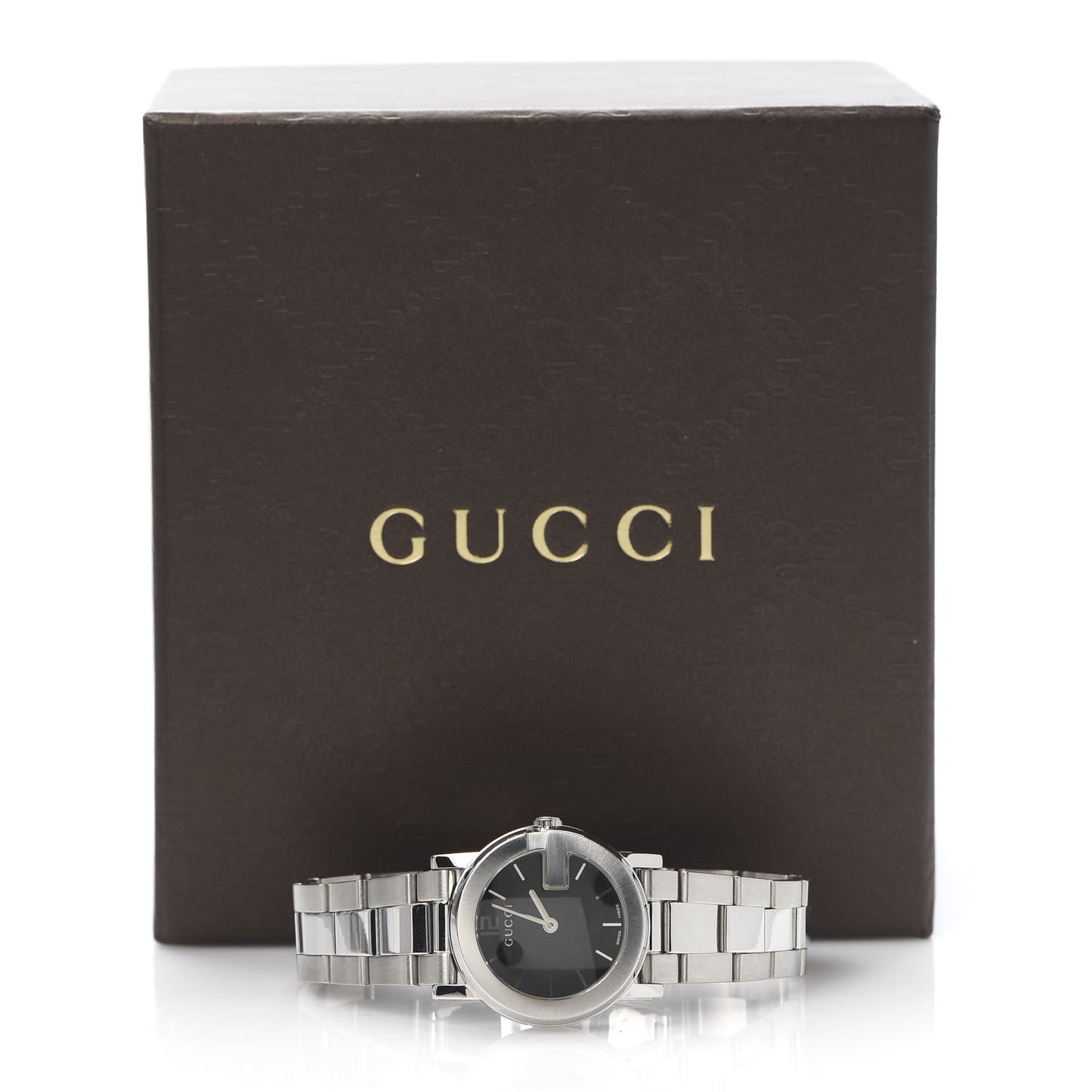 Stainless Steel 27mm G-Round Quartz Watch Black