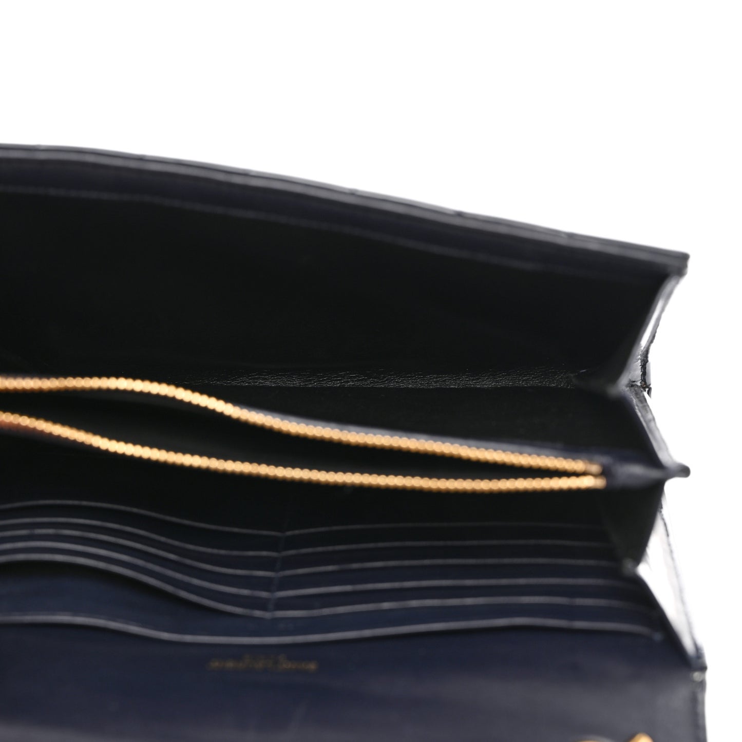 Patent Calfskin Matelasse Monogram Medium Vicky Chain Bag Blue