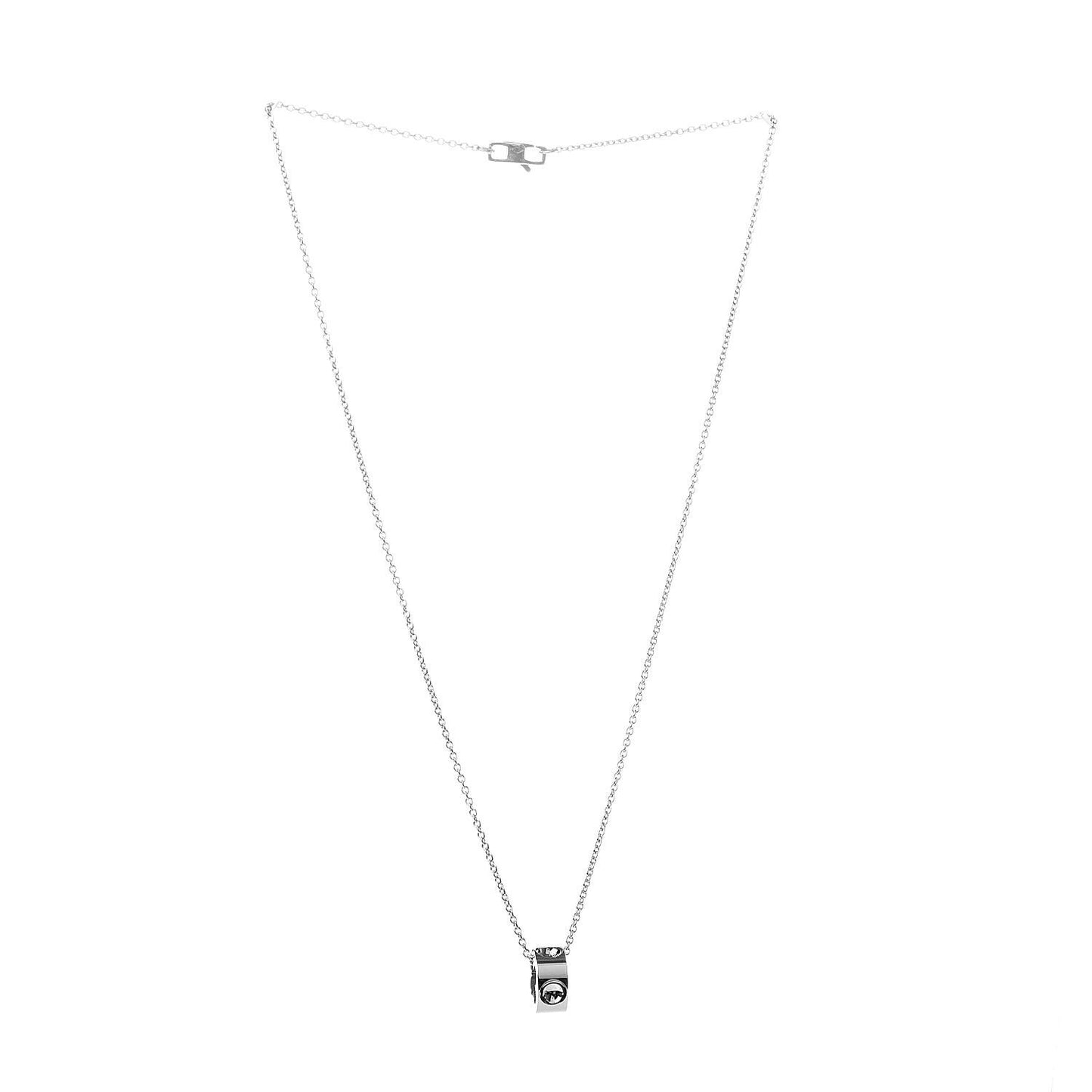 18K White Gold Empreinte Pendant Necklace