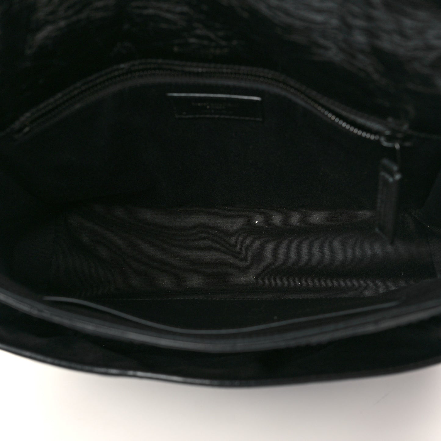Crinkled Calfskin Matelasse Monogram Medium Niki Chain Satchel Black