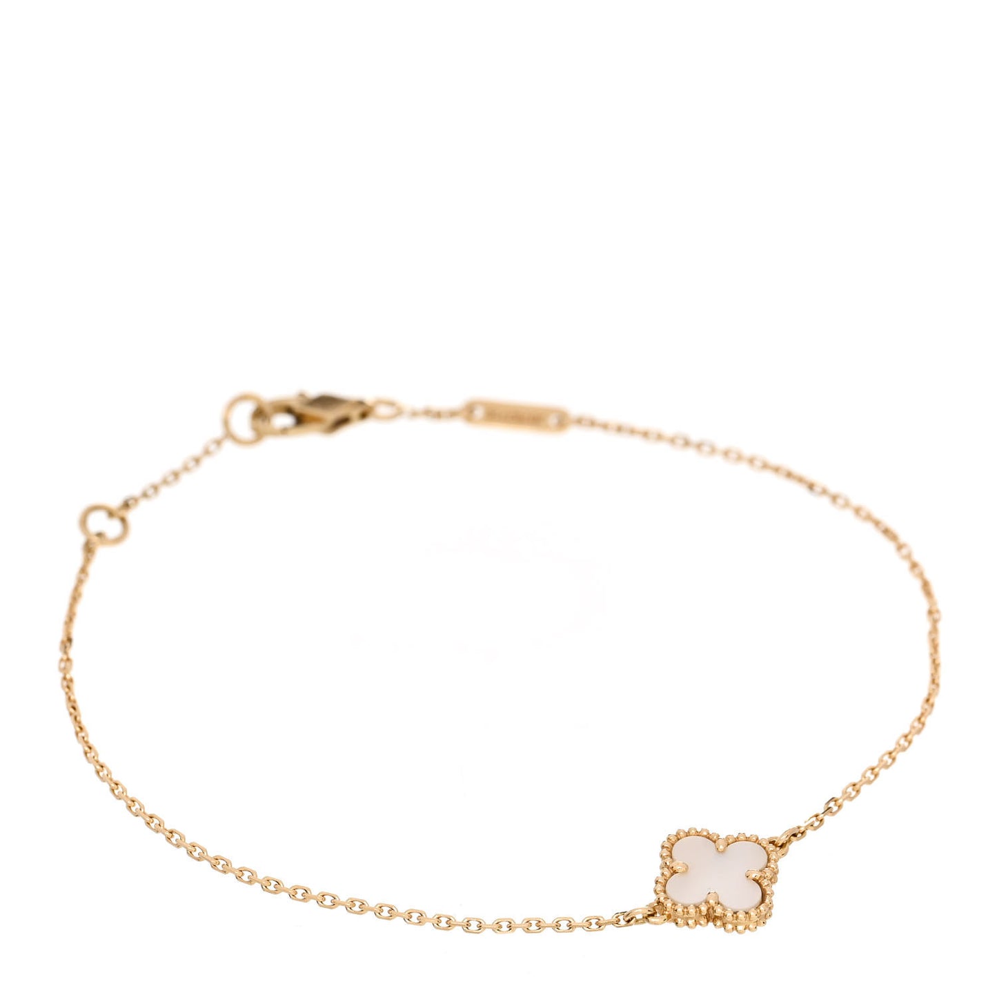 18K Yellow Gold Mother of Pearl Sweet Alhambra Bracelet