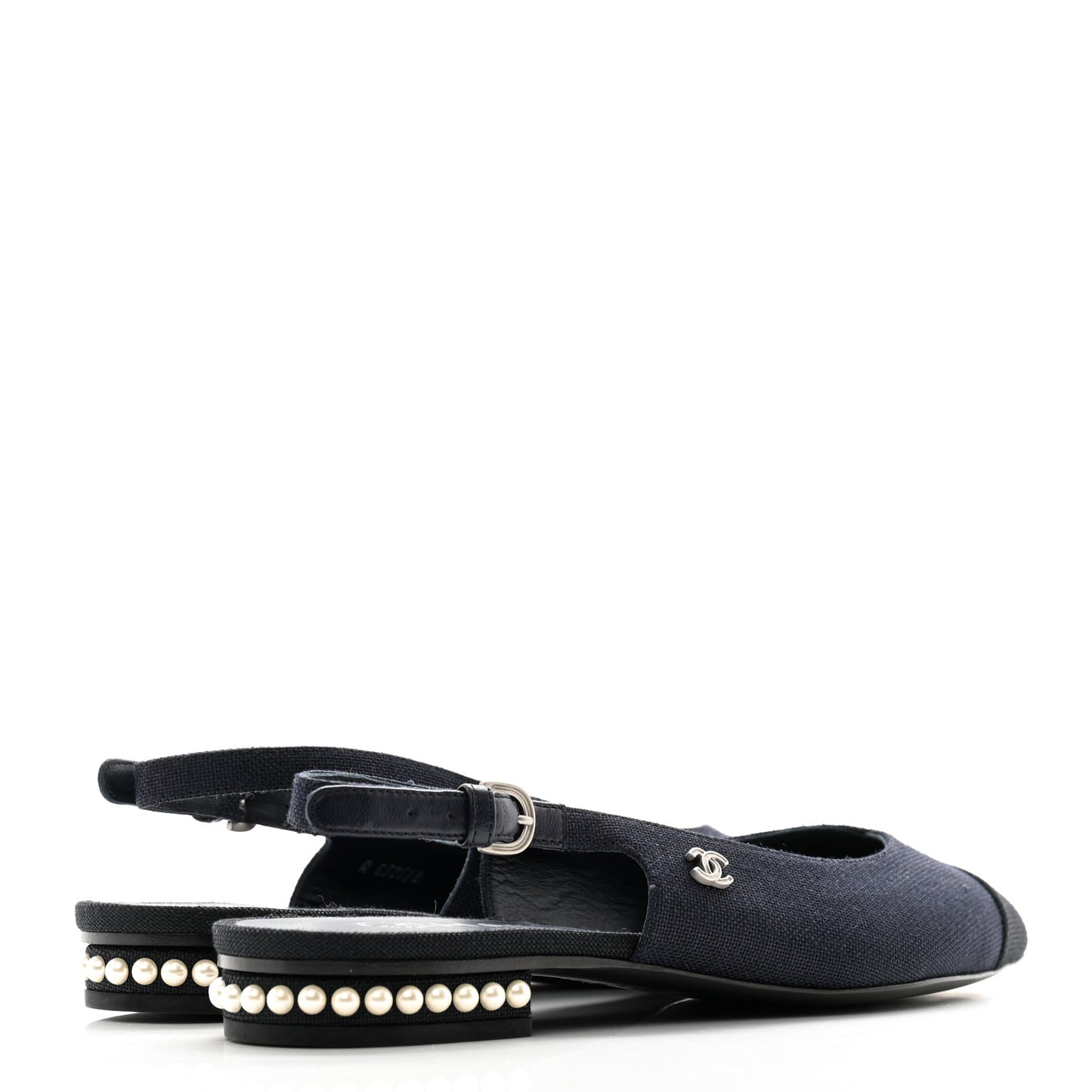 Denim Pearl Cap Toe CC Slingback 36
