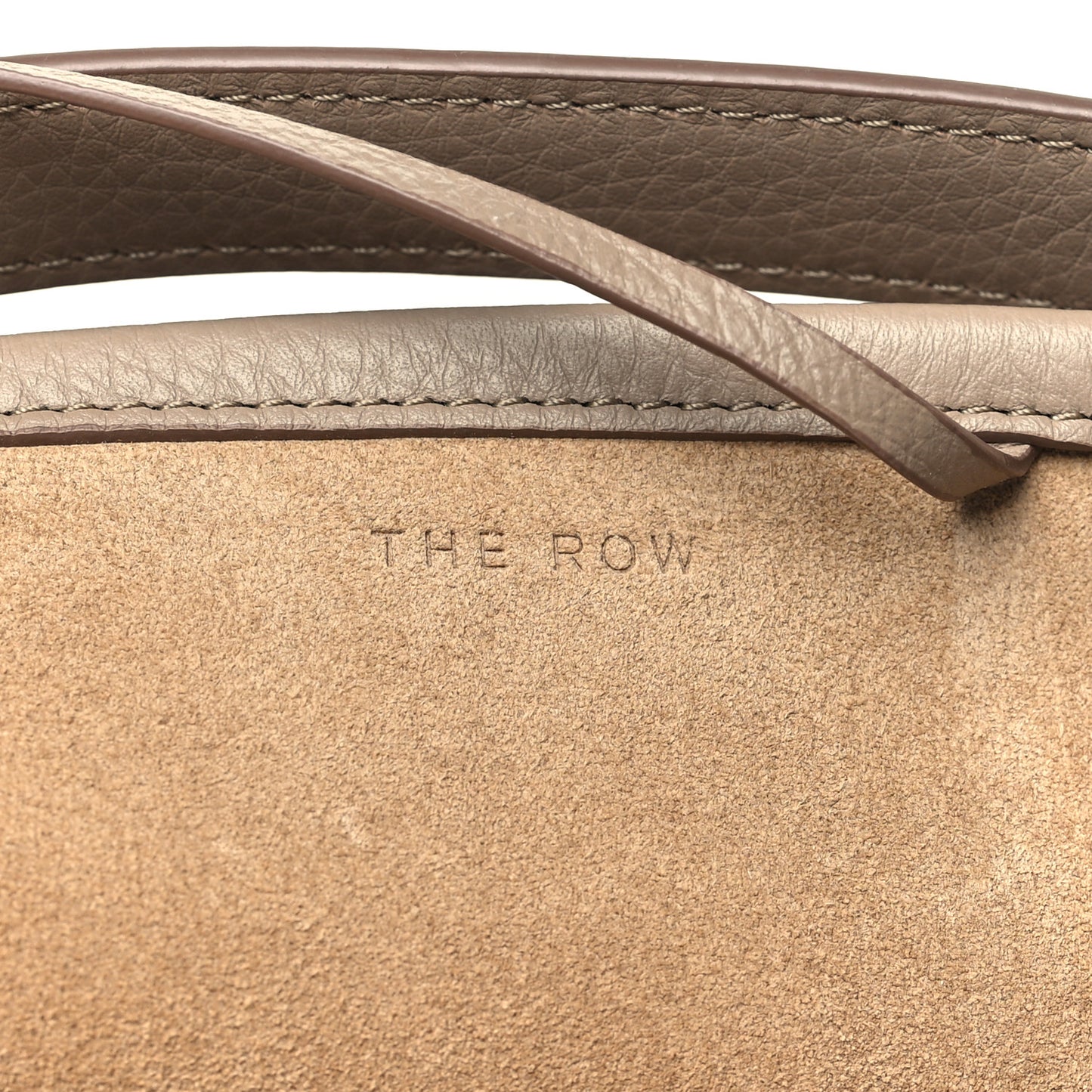 Grained Calfskin Large N/S Park Tote Dark Taupe