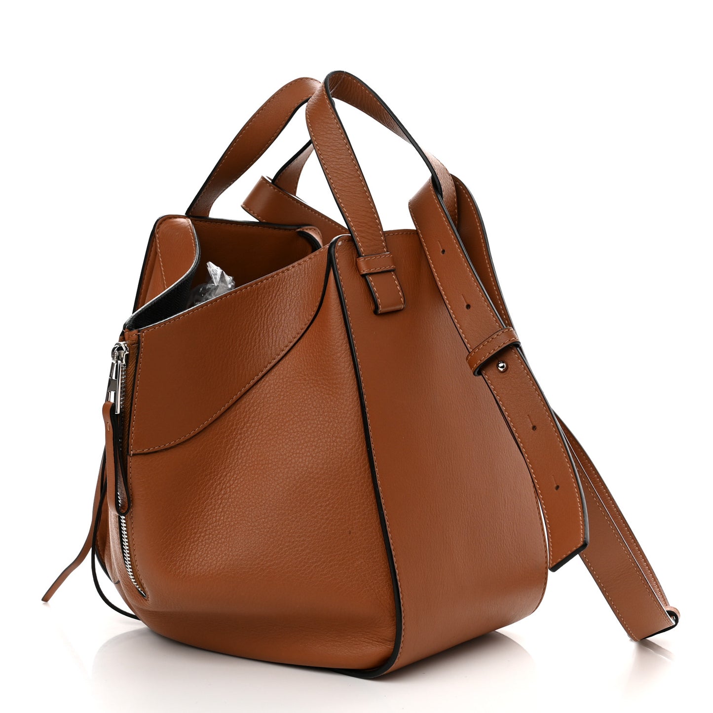 Calfskin Medium Hammock Shoulder Bag Tan