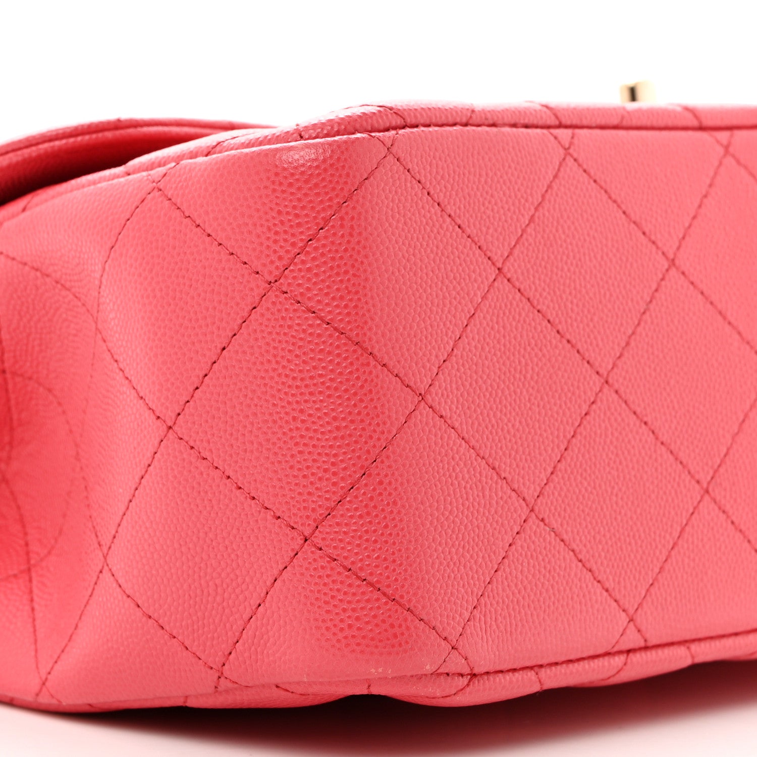 Chanel Shiny Caviar Quilted Jumbo Double Flap Dark Pink 8 of 9