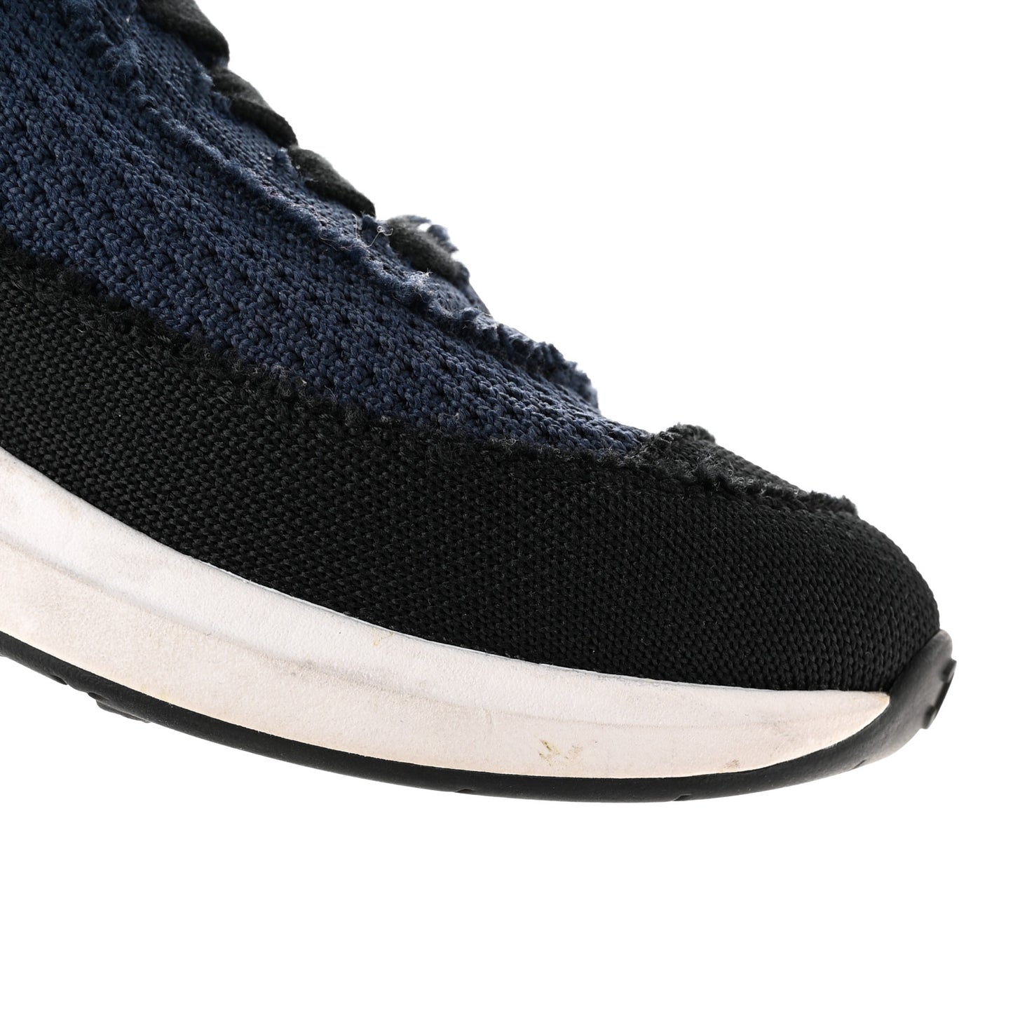 Fabric Logo Sneakers 37 Navy Black