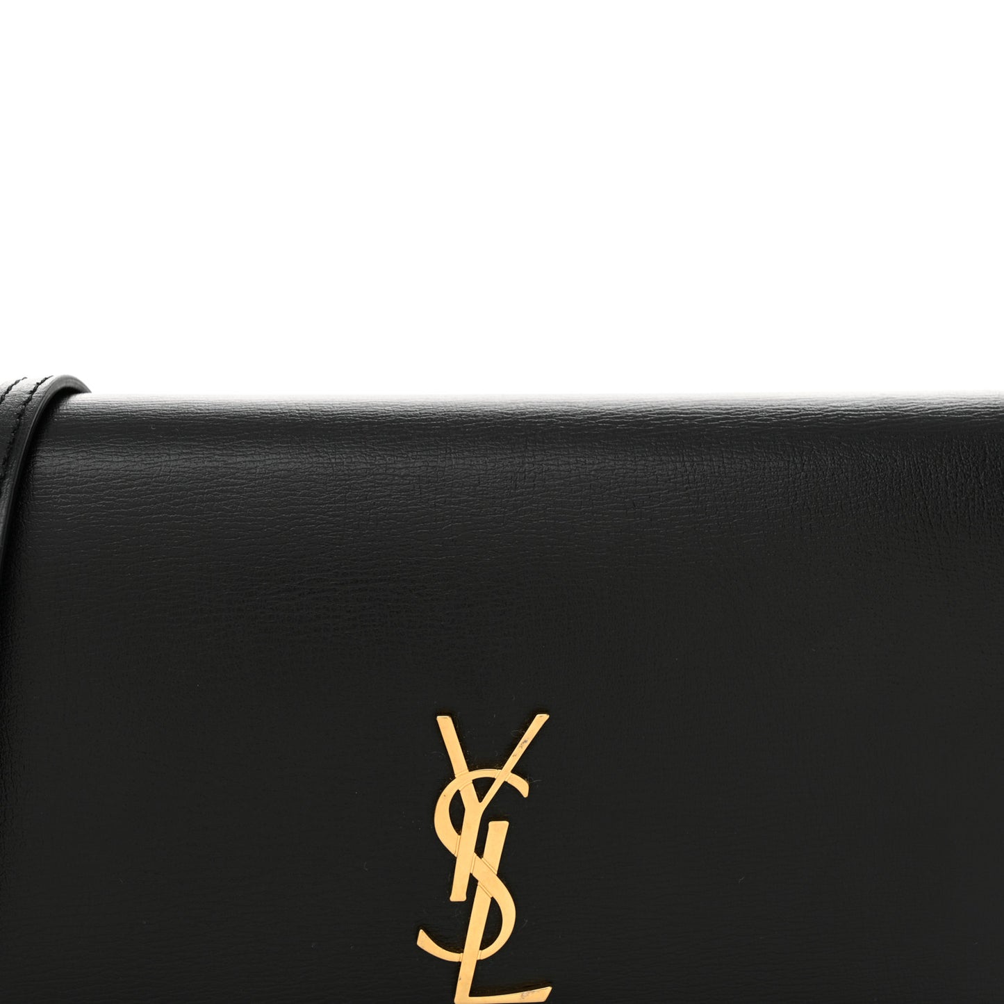 Grained Calfskin Monogram Phone Holder Crossbody Black