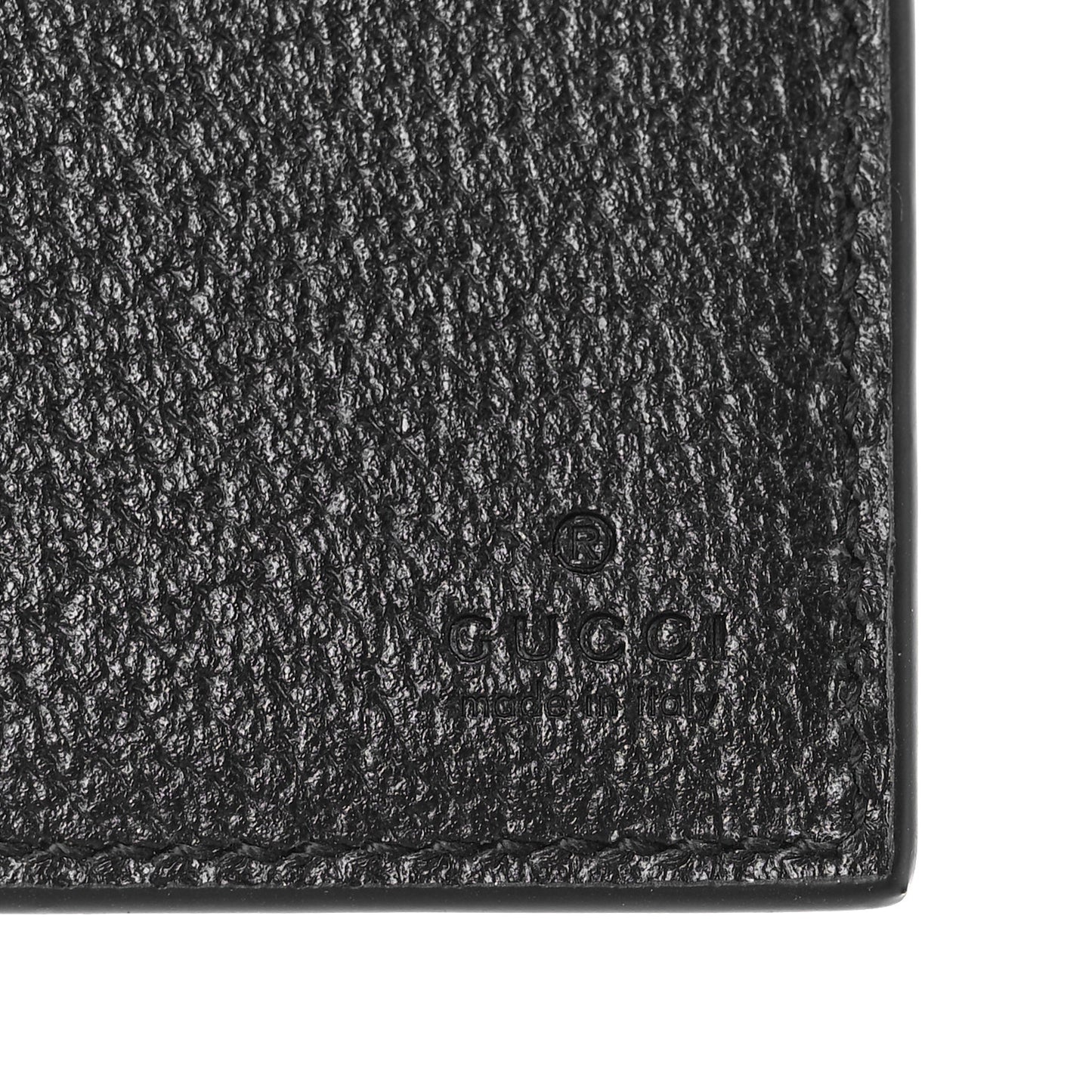 Calfskin Boar Effect GG Marmont Bi-Fold Wallet Black