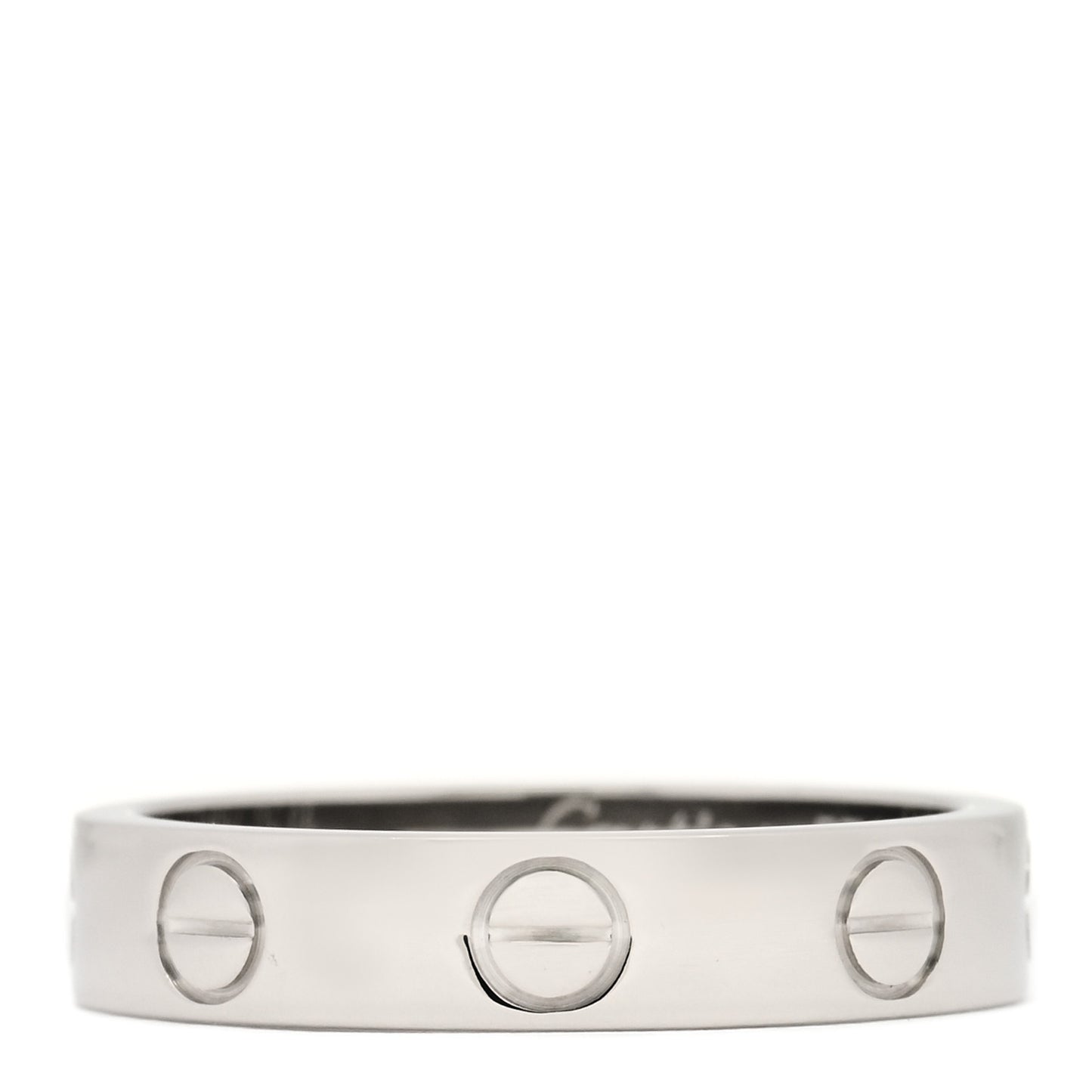 18K White Gold 3.5mm LOVE Wedding Band Ring 48 4.5