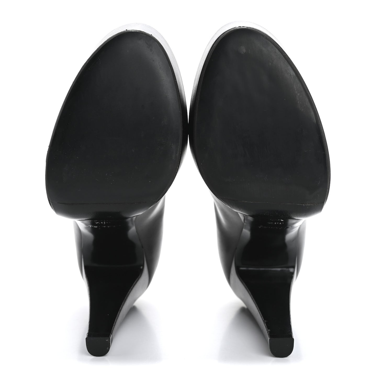 Calfskin Monogram Afterglow Platform Ankle Boots 38.5 Black