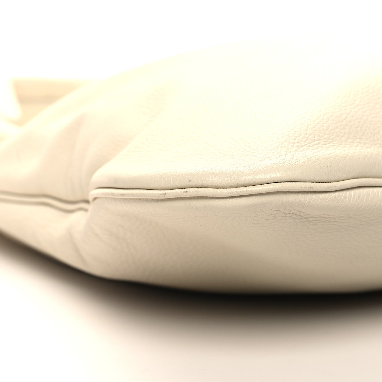 Grained Calfskin Medium Everyday Shoulder Bag Ivory