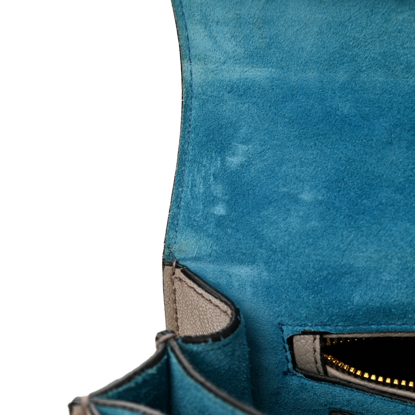 Goatskin Bandoliera Madras Bi-Color Shoulder Bag Laguna Pomice