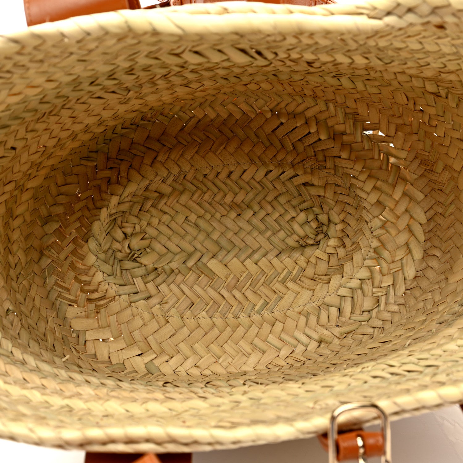 Chloe Raffia Smooth Calfskin Medium Sense Basket Caramel 5 of 8
