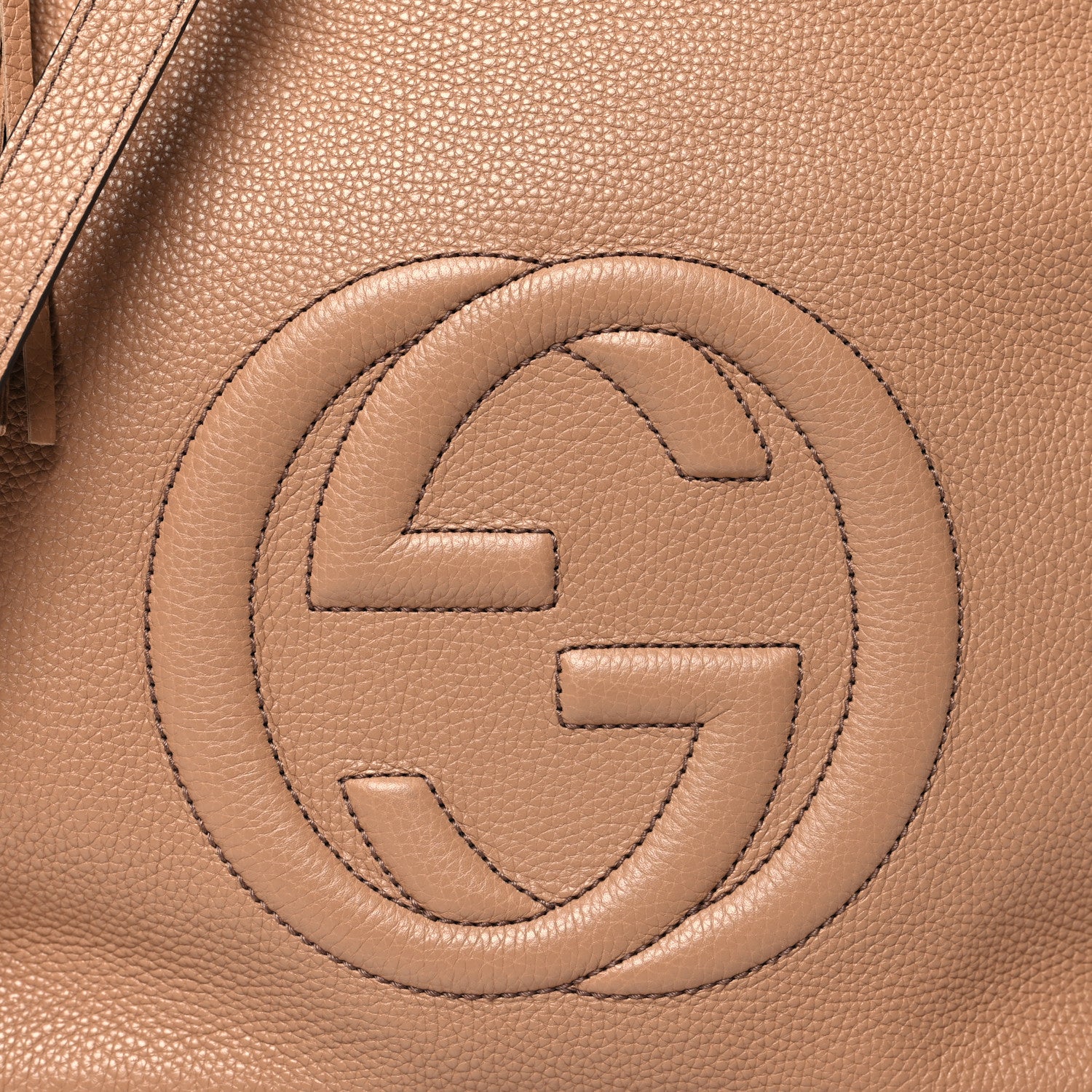 Gucci Pebbled Calfskin Large Soho Hobo Camelia 8 of 13