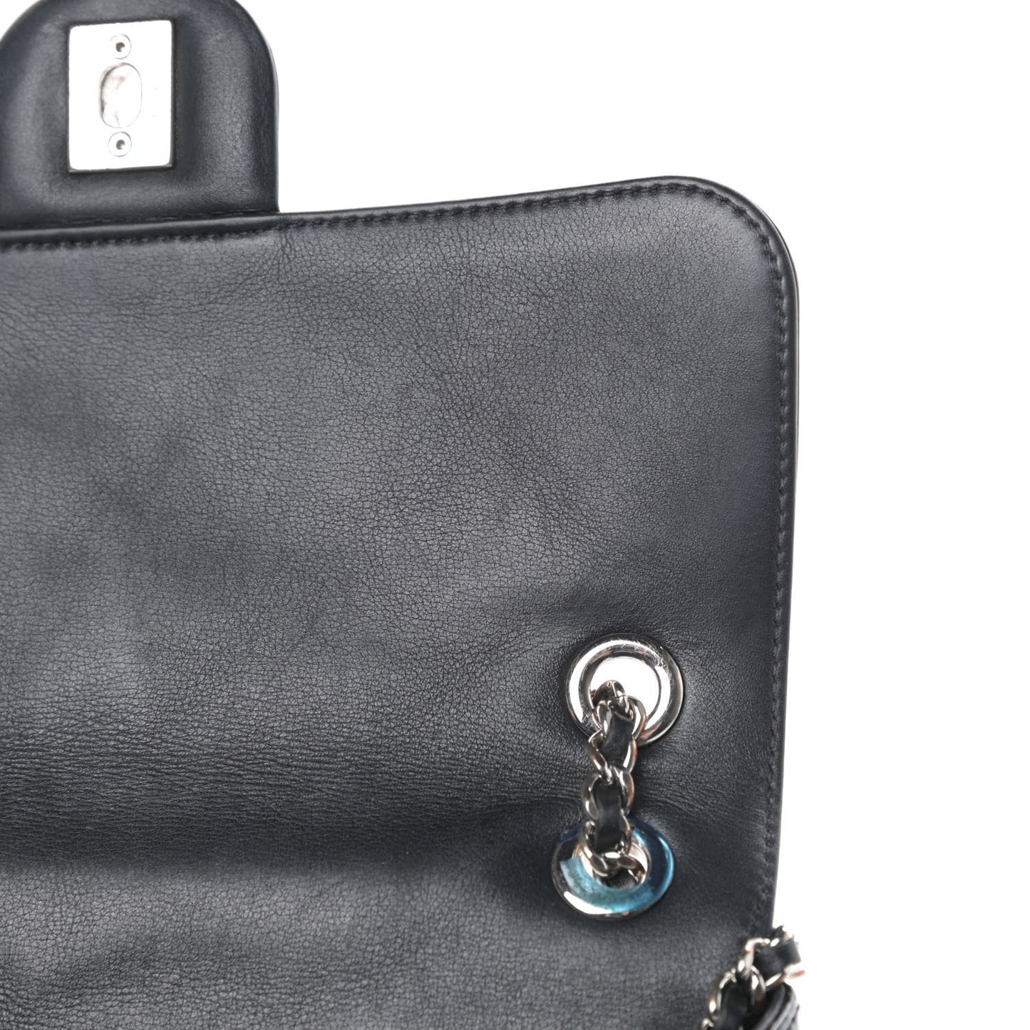 Patent Quilted Small Coco Shine Flap Black