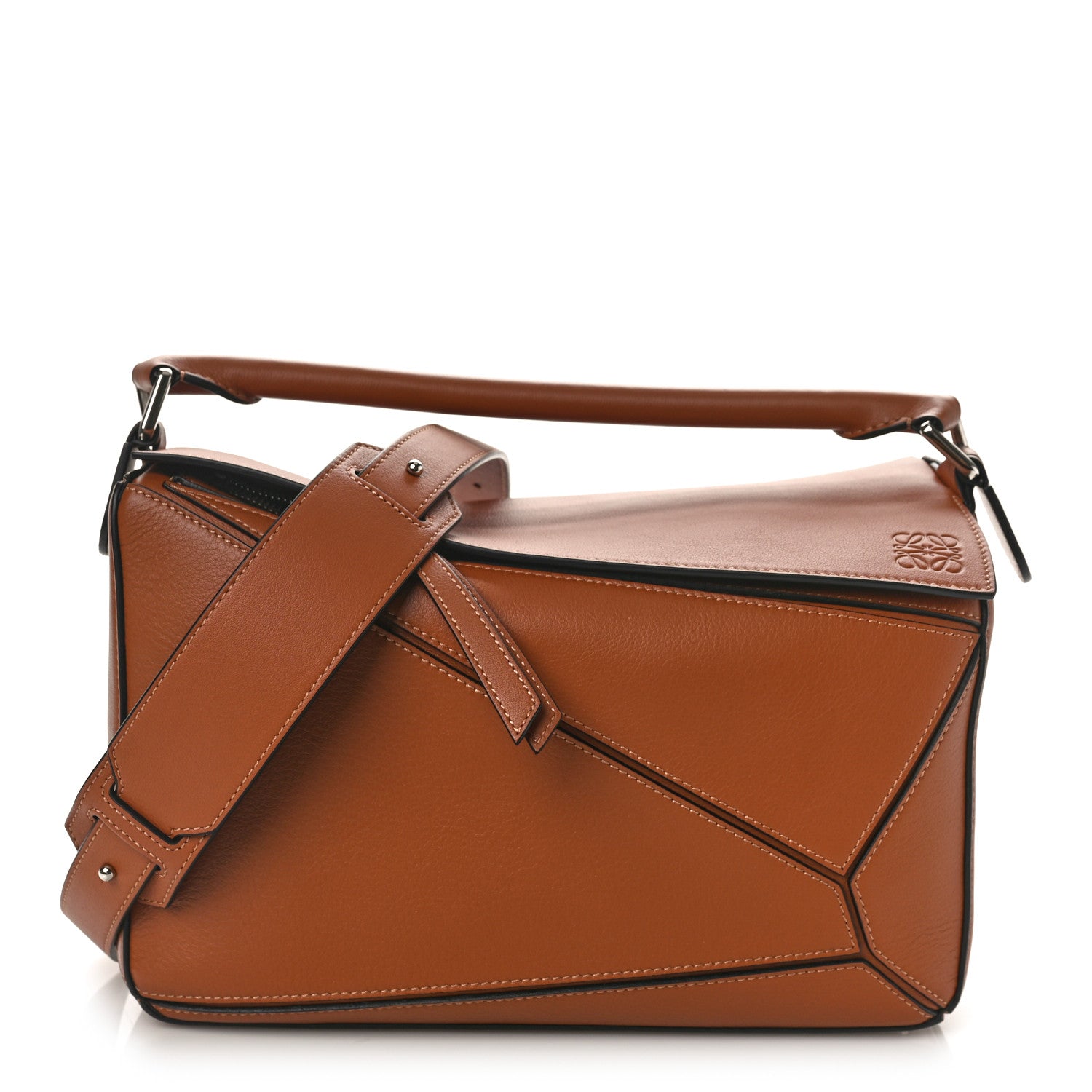 Loewe Calfskin Medium Puzzle Bag Tan 1438549 – FASHIONPHILE