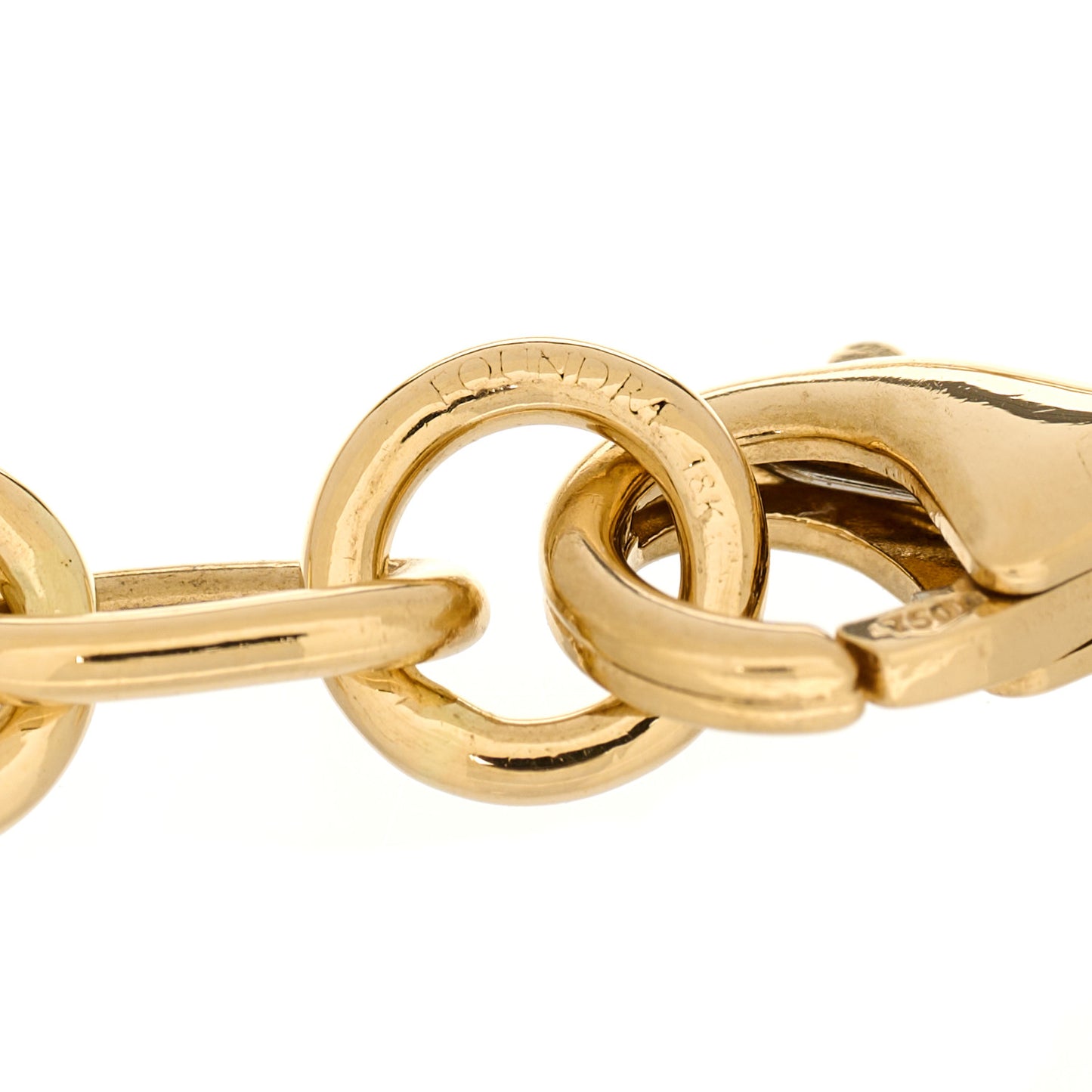 18K Yellow Gold Small Mixed Clip Bracelet