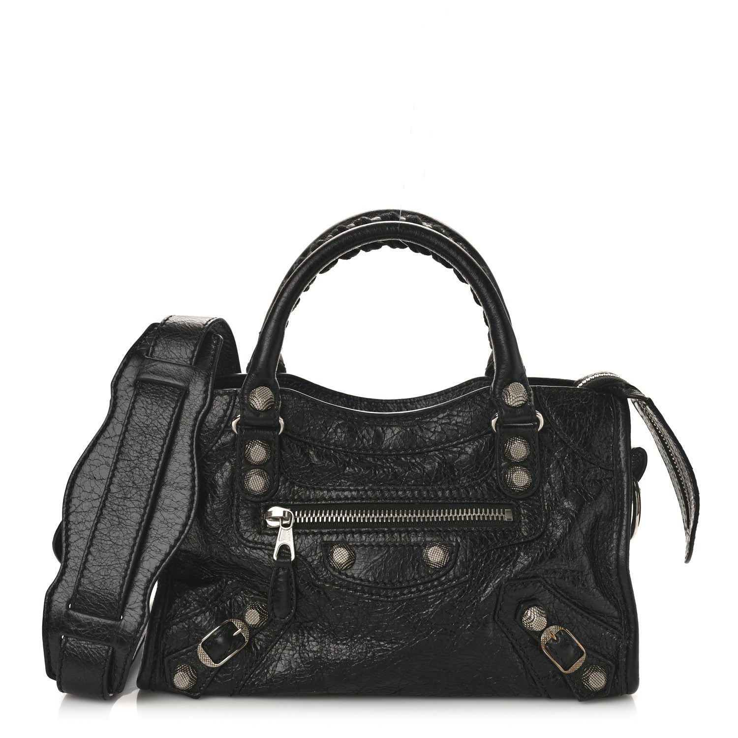 Balenciaga Agneau Giant 12 Silver Hardware Mini City Black 1440268