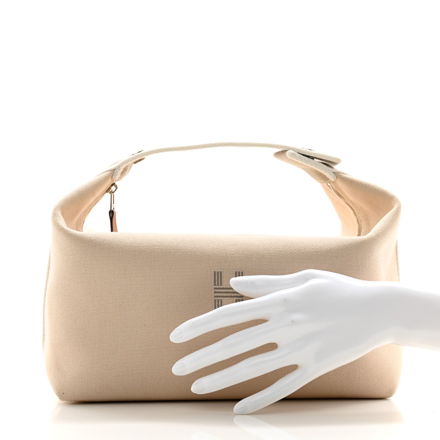 Hermes Canvas Large Bride-A-Brac Pouch Natural 2 of 8