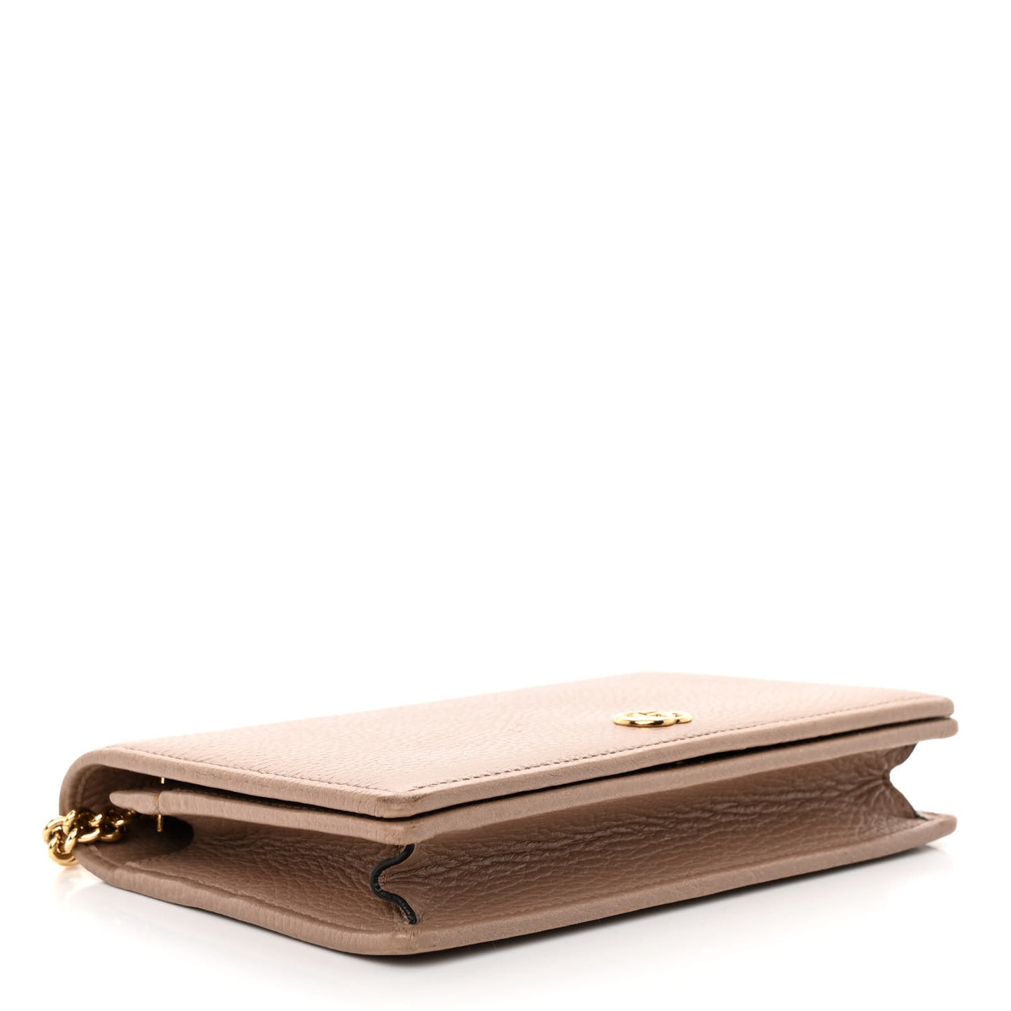 Calfskin Mini GG Marmont Chain Wallet Porcelain Rose