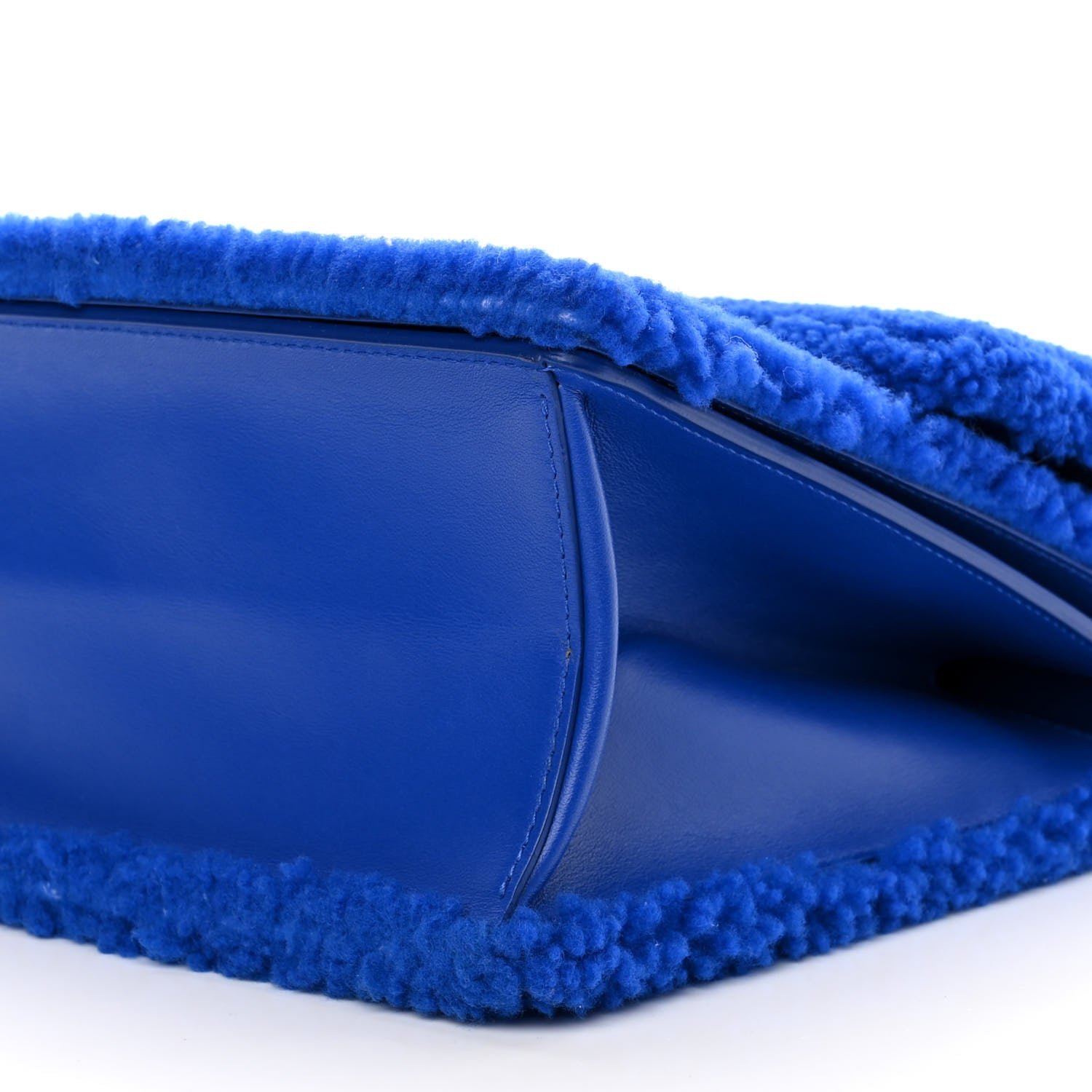 Off-White Shearling Calfskin Jitney 2.8 Bag Blue 10 of 12