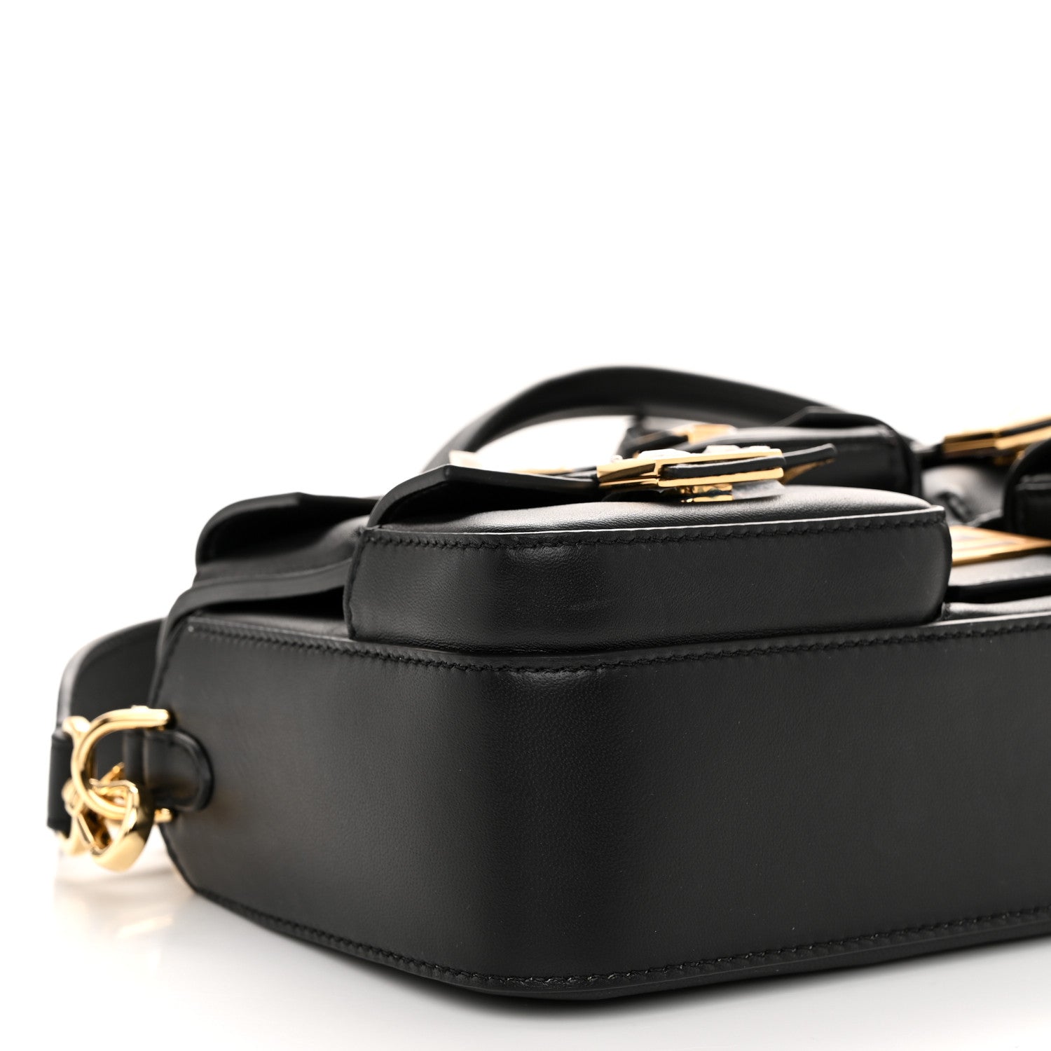 Fendi Shiny Nappa Multipocket Baguette Black 9 of 10