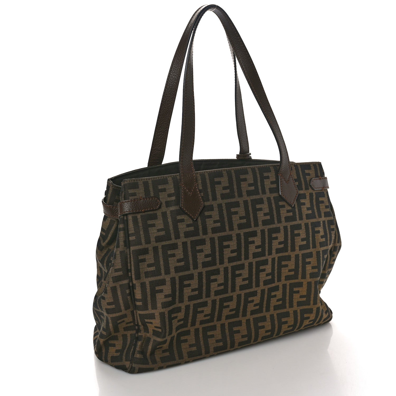 Fendi Zucca Vitello Artic Grande Tote Tobacco 3 of 14